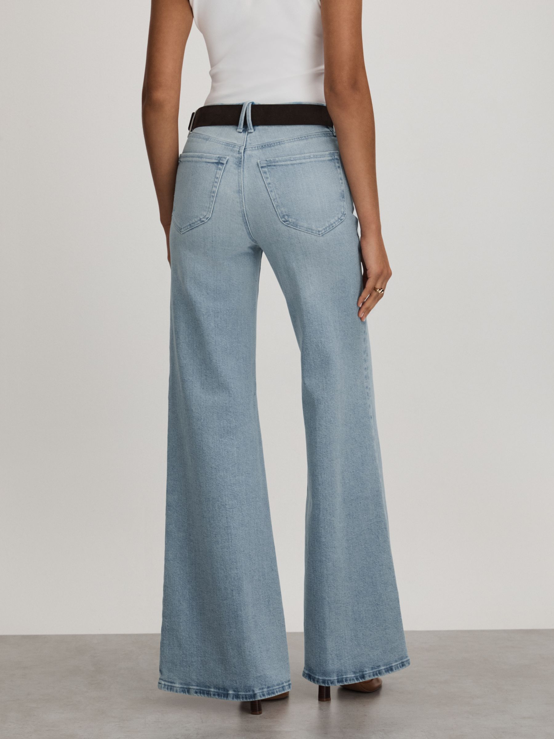 Good Waist Palazzo Pale Blue Palazzo Jeans - Image 5 of 6