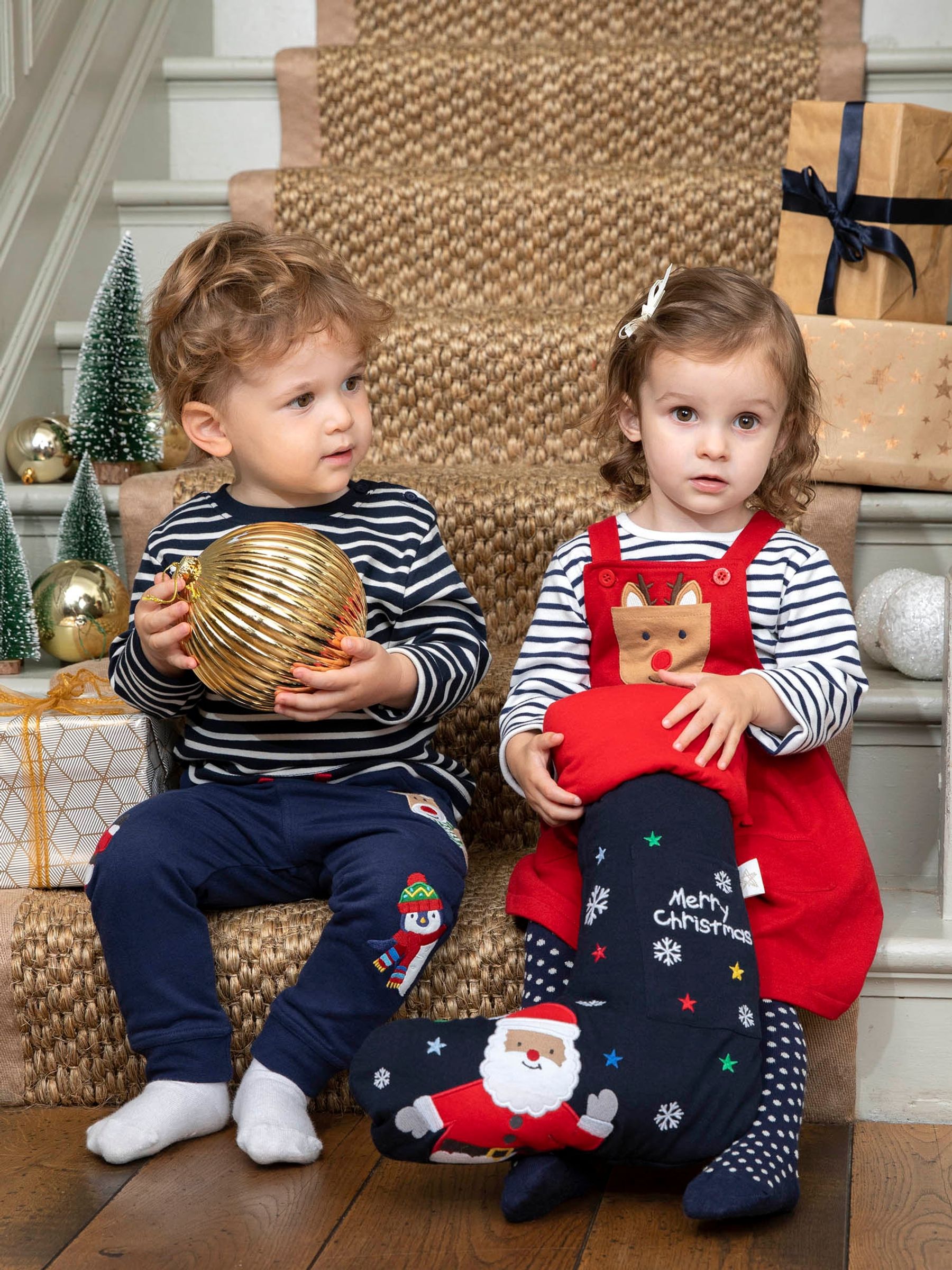 Christmas Appliqué Joggers in Navy - Image 3 of 7