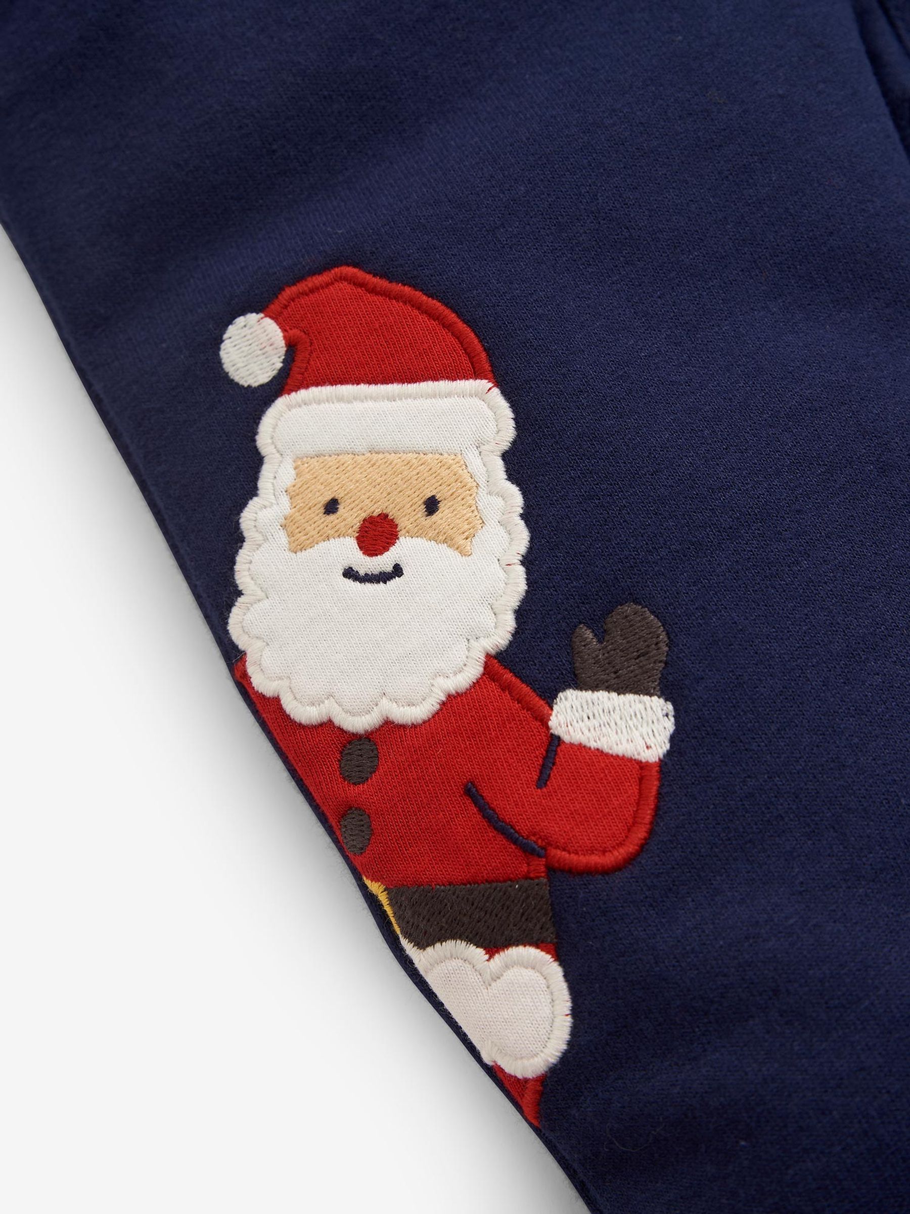 Christmas Appliqué Joggers in Navy - Image 5 of 7