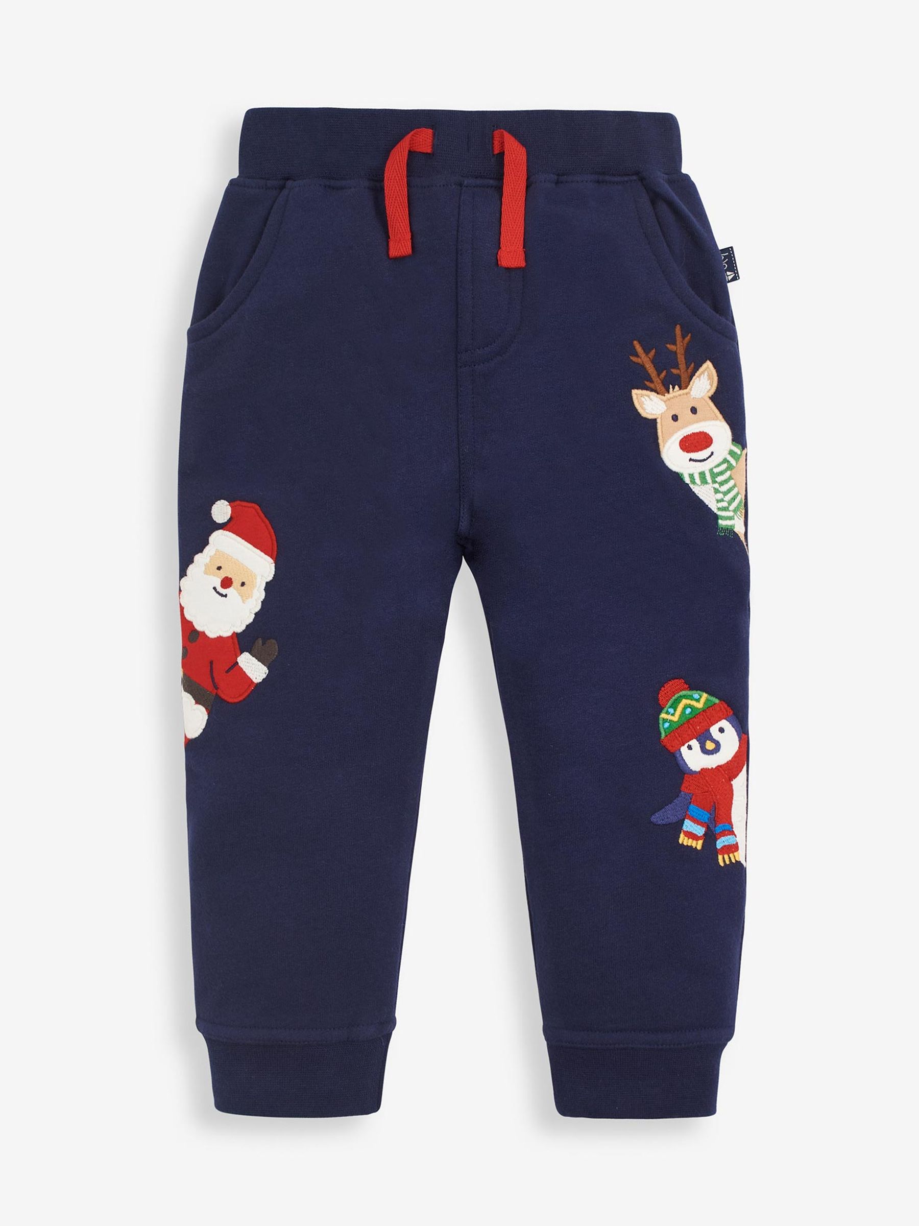 Christmas Appliqué Joggers in Navy - Image 7 of 7