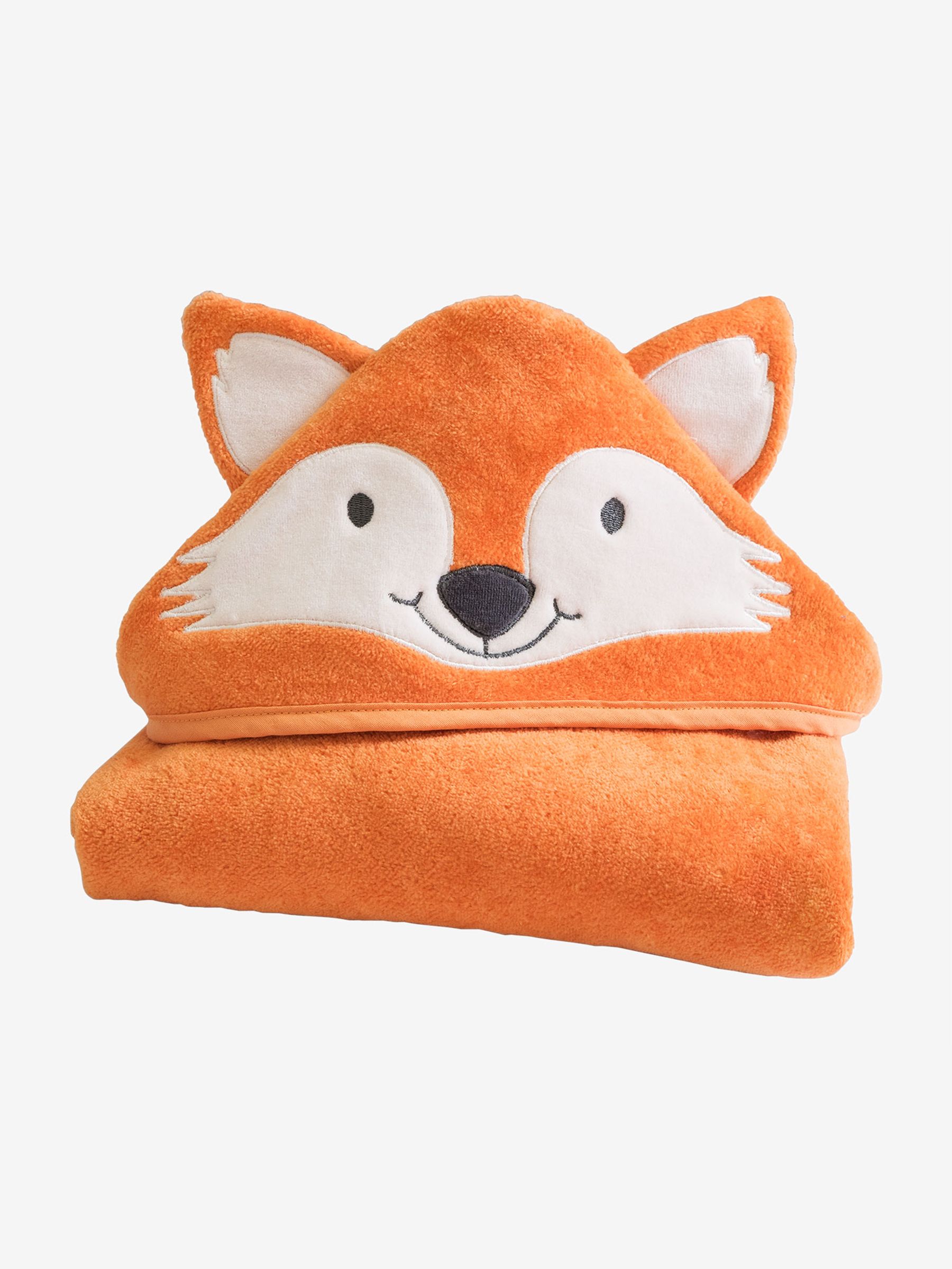 Fox Hooded Towel in Orange - Image 3 of 3