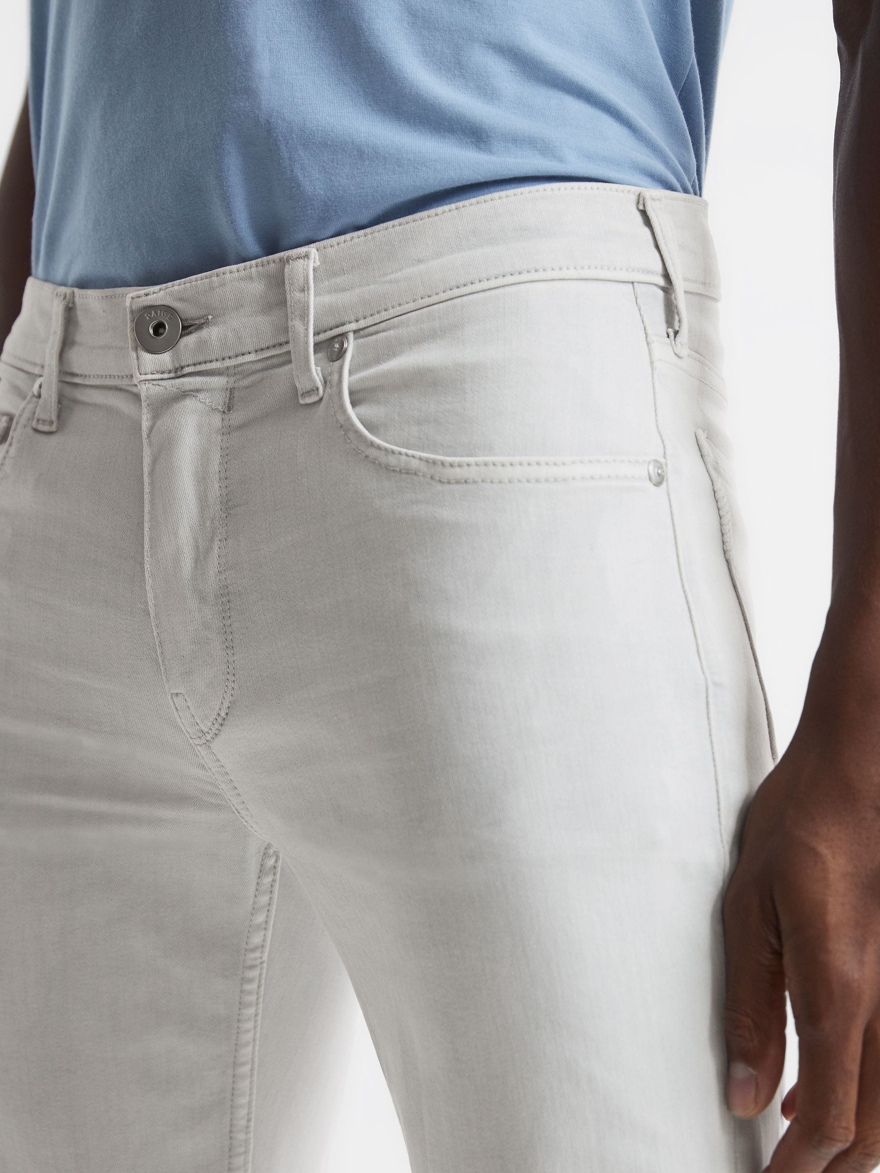 Paige High Stretch Slim Fit Jeans in Vintage Fossil Rock - Image 4 of 7