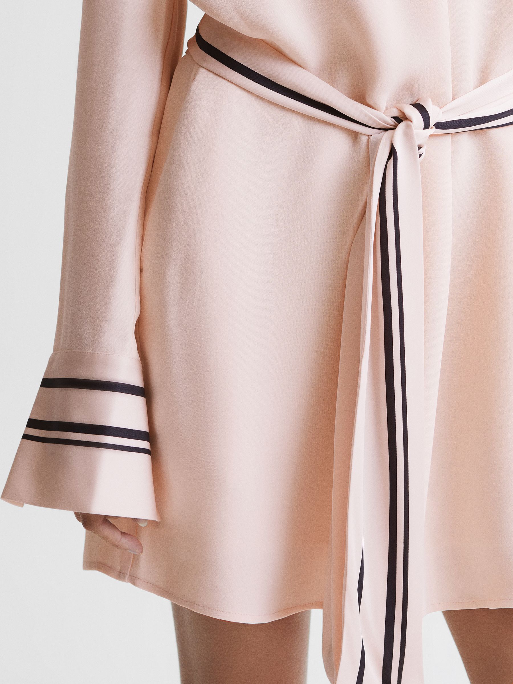 Stripe Detail Mini Dress in Nude - Image 7 of 7