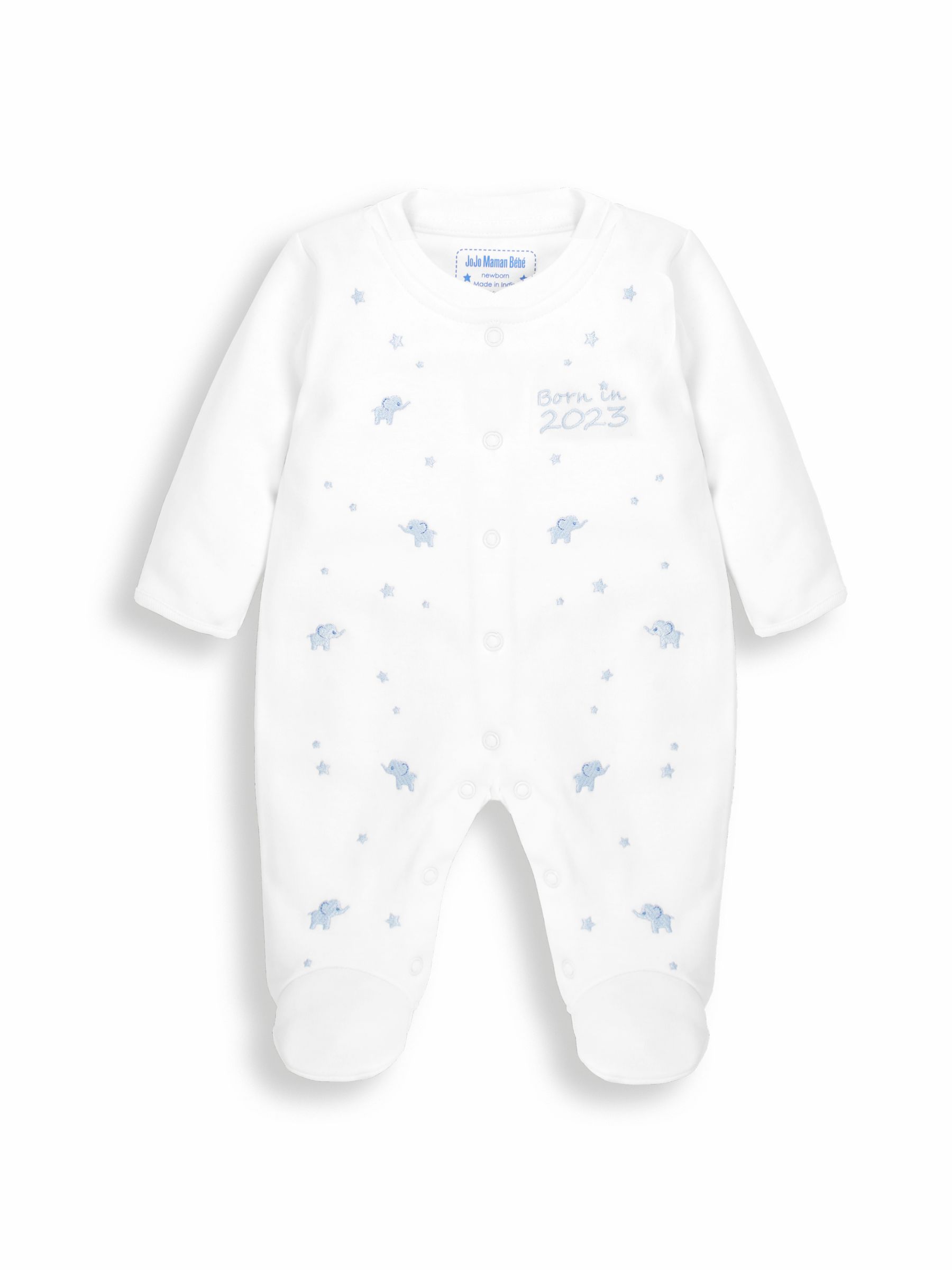 Blue Born in 2023 Embroidered Sleepsuit - Image 2 of 3