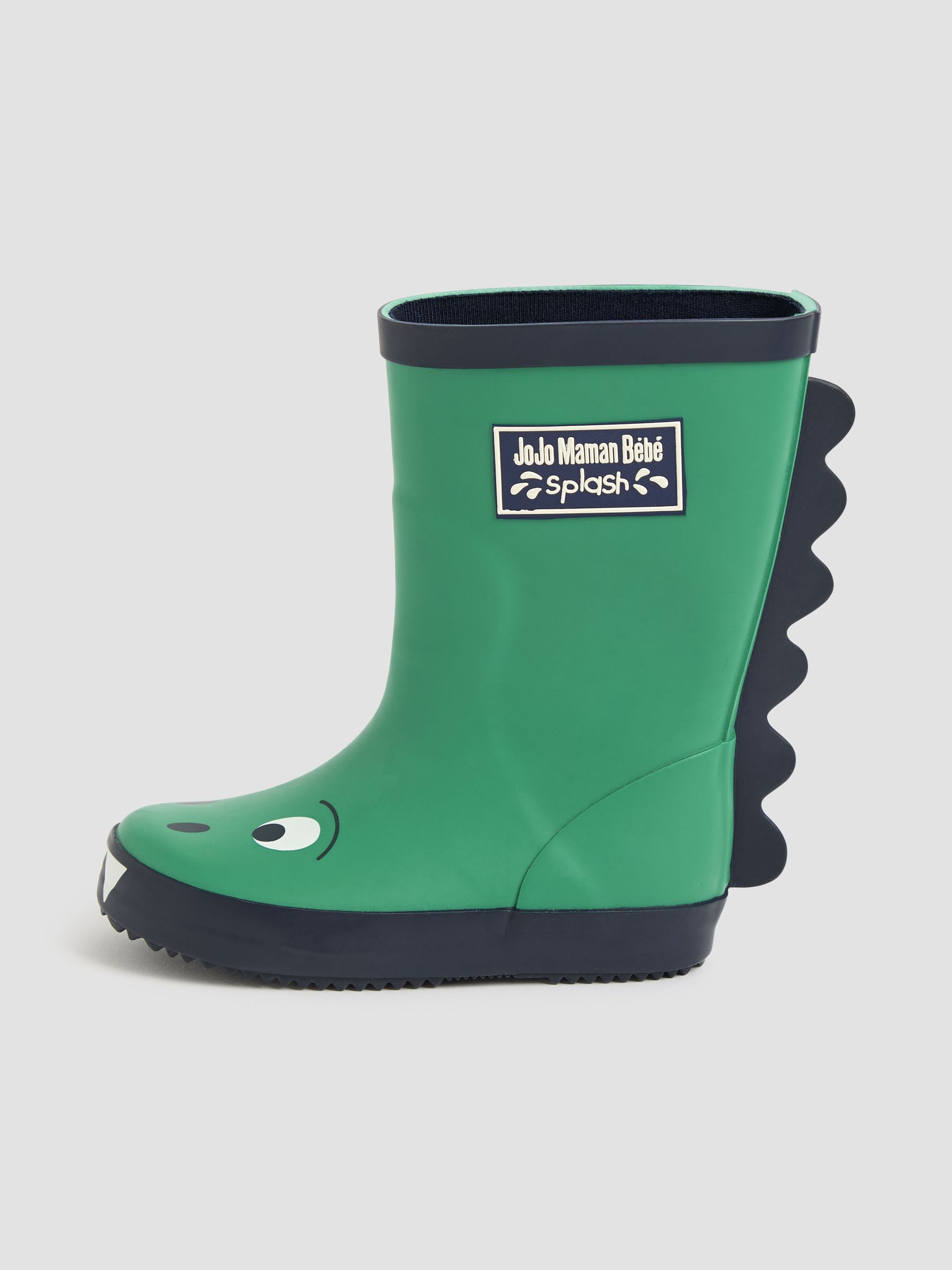 Green Dino Printed Lined Wellies - Image 6 of 9
