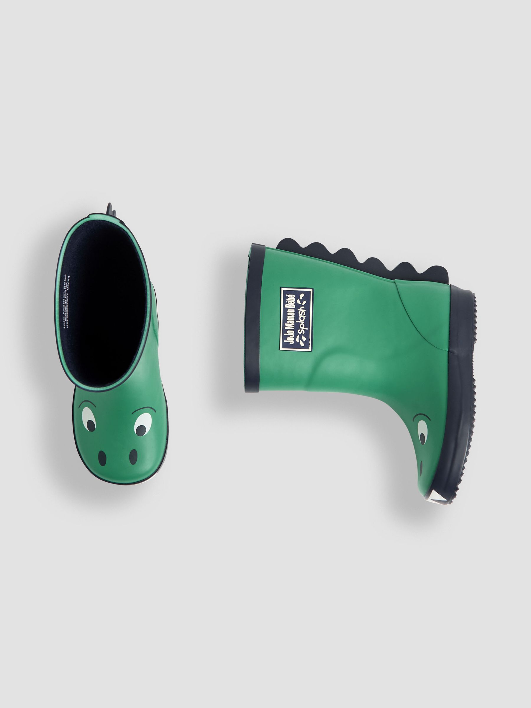 Green Dino Printed Lined Wellies - Image 7 of 9