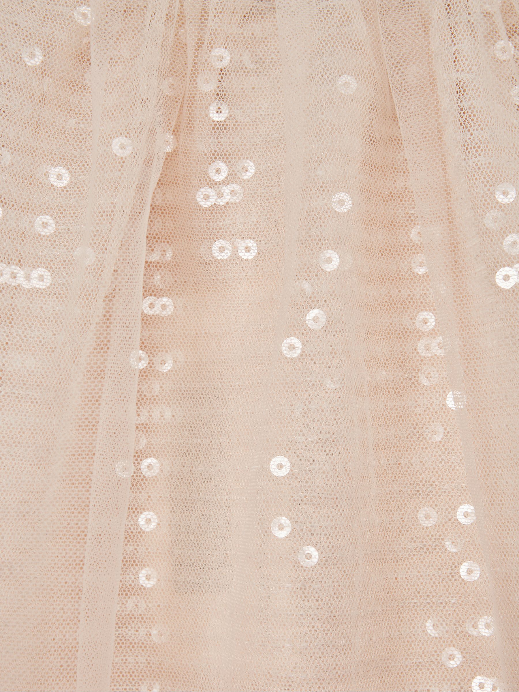 9-12 yrs Sequin Midi Skirt in Pale Pink - Image 6 of 6