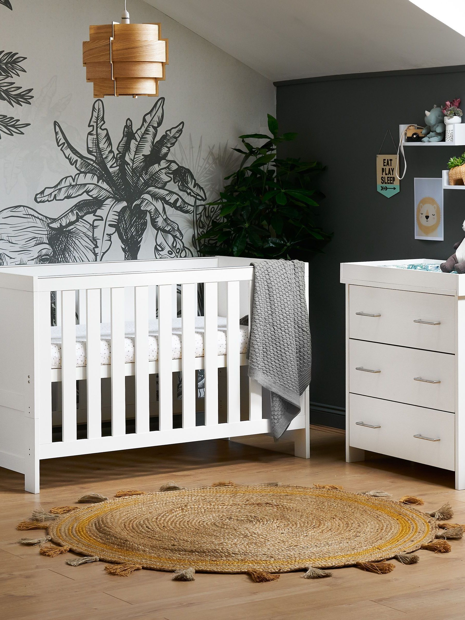 Obaby White Nika Nursery Furniture Set 2 Piece - Image 1 of 4