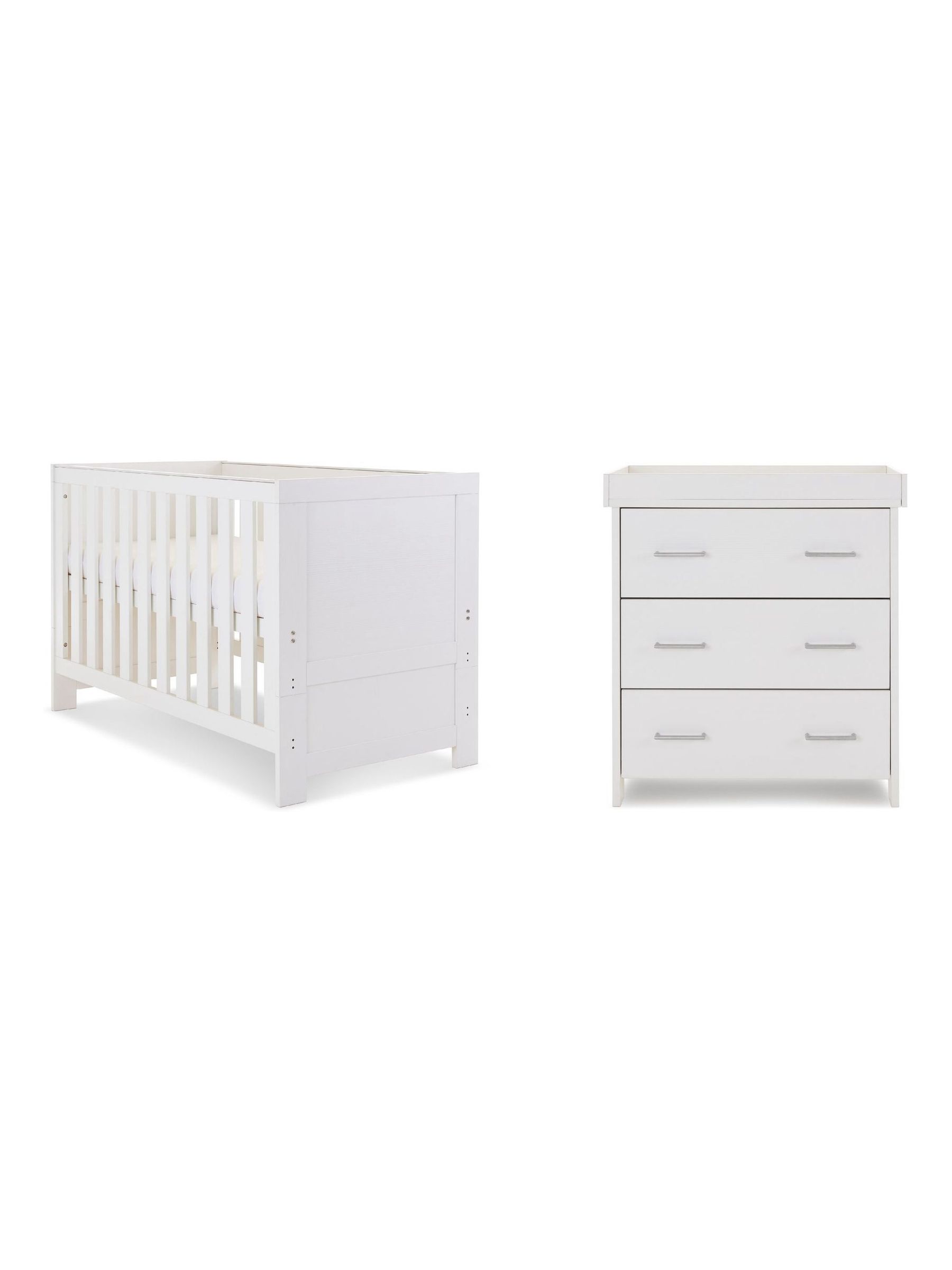 Obaby White Nika Nursery Furniture Set 2 Piece - Image 4 of 4