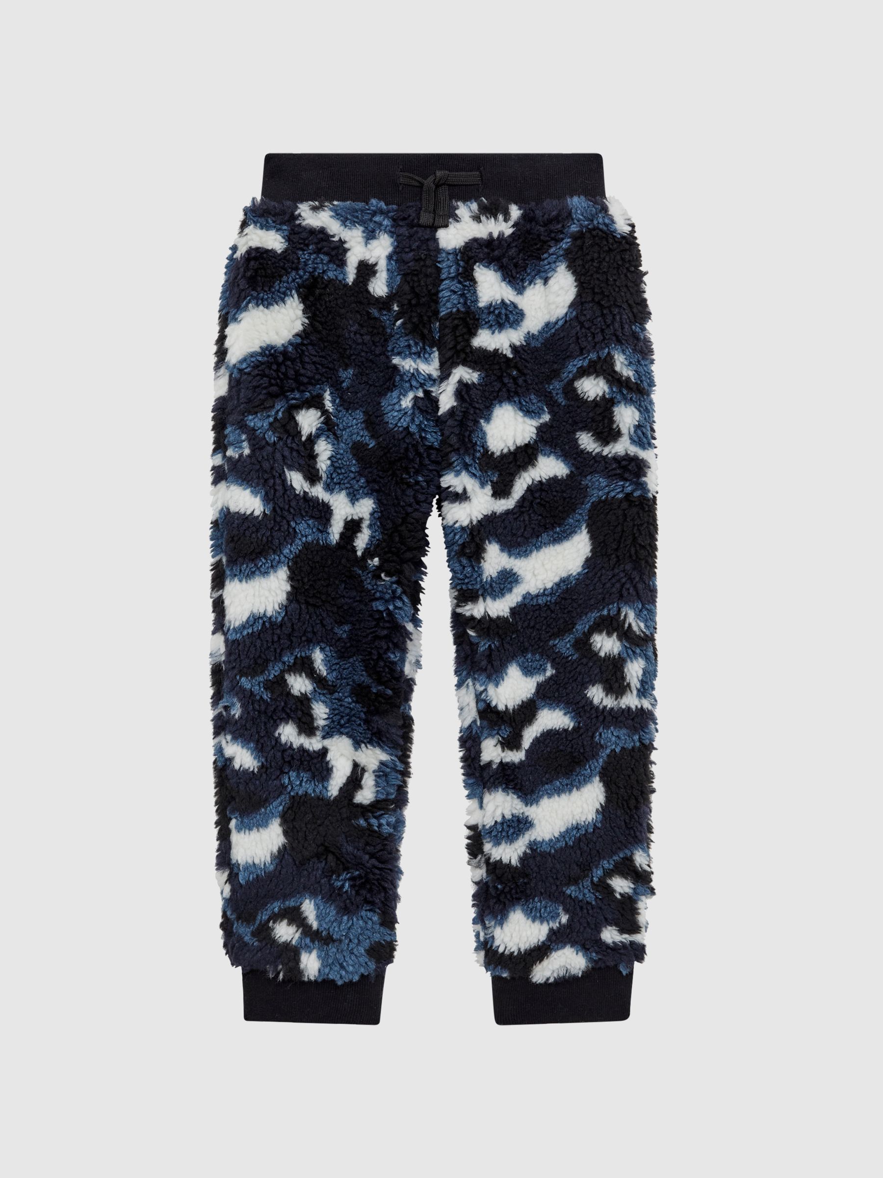 Camouflage Fleece Joggers in Blue Camo - Image 2 of 7