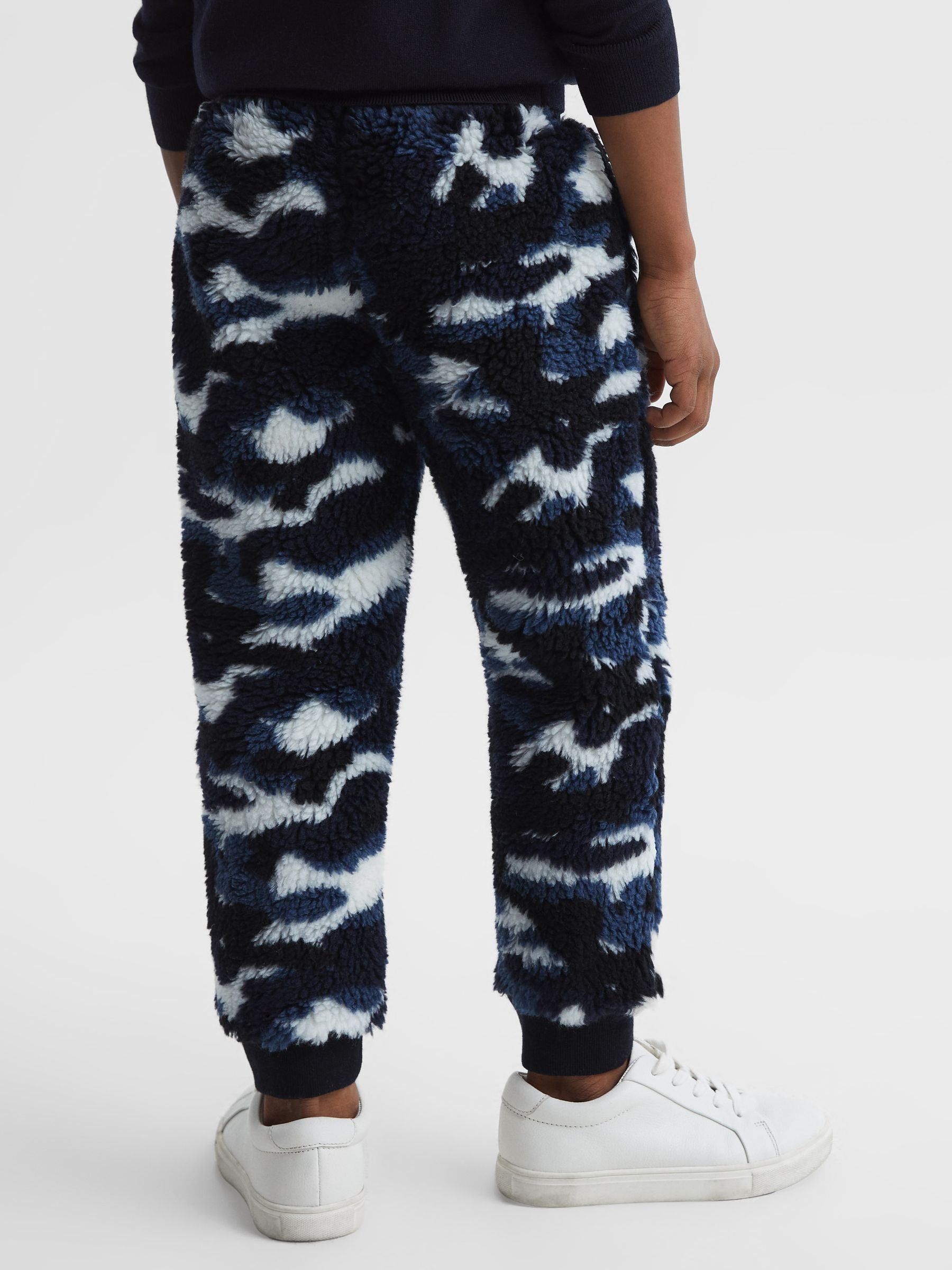 Camouflage Fleece Joggers in Blue Camo - Image 5 of 7