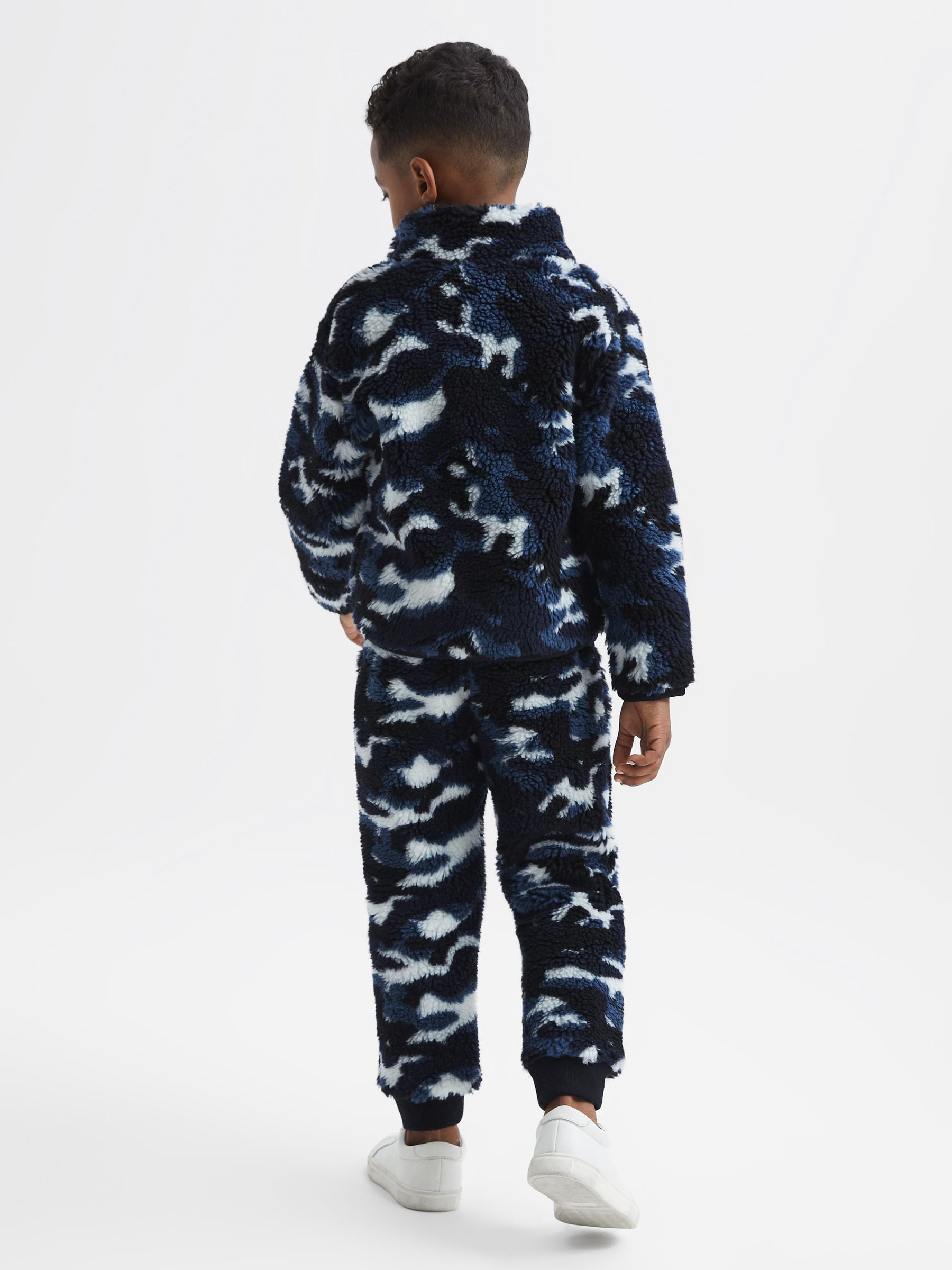 Camouflage Fleece Joggers in Blue Camo - Image 6 of 7