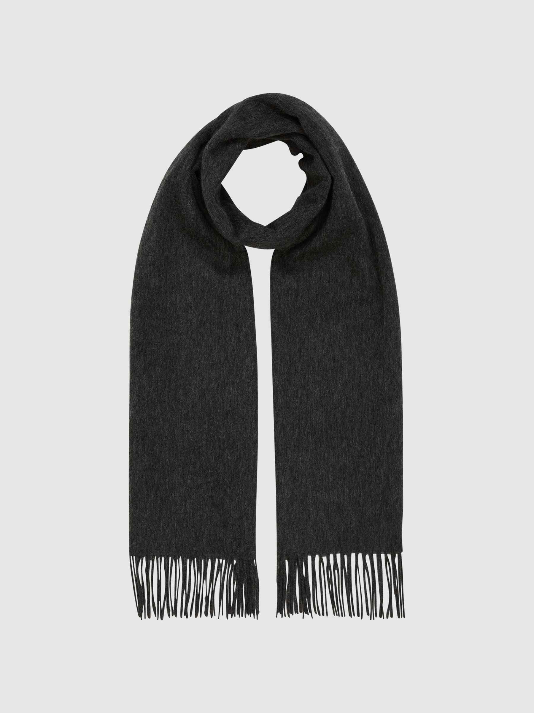 Wool and Cashmere Scarf in Charcoal - Image 1 of 1