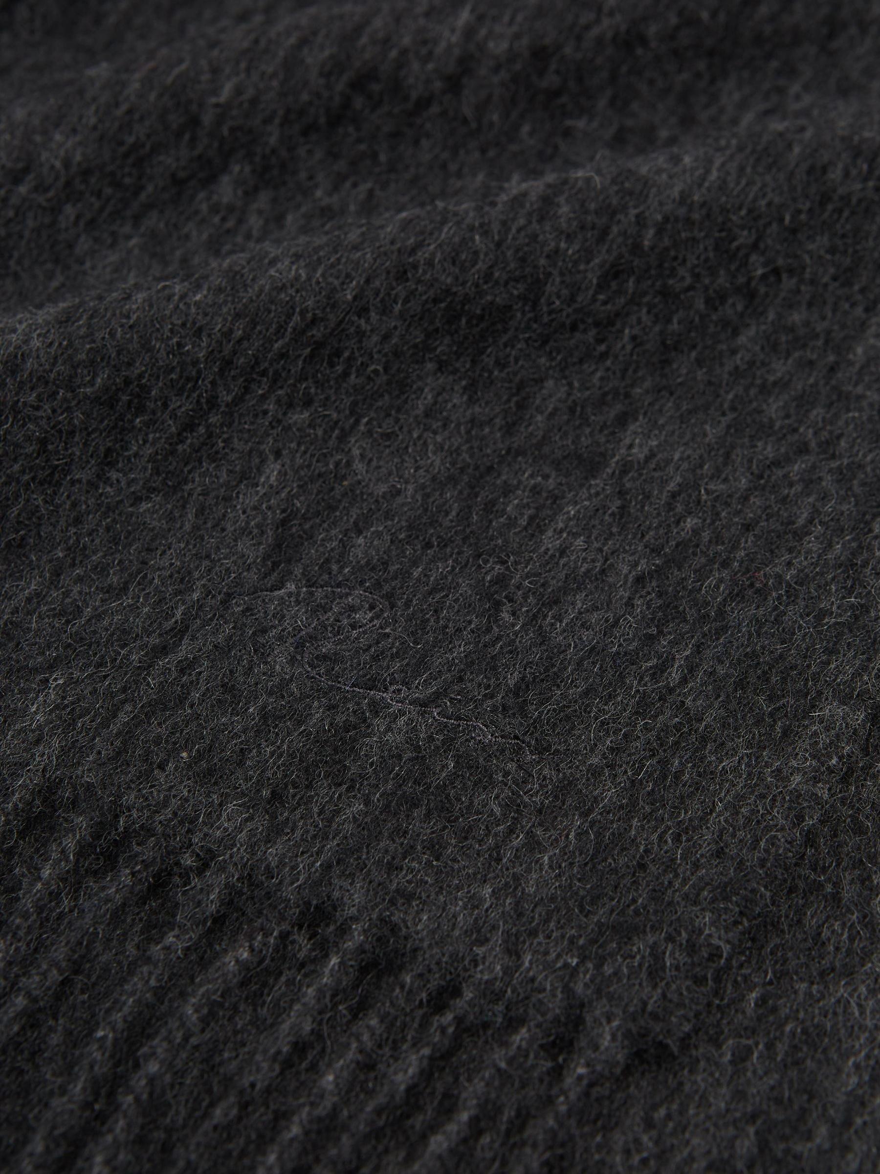 Wool and Cashmere Scarf in Charcoal - Image 4 of 4