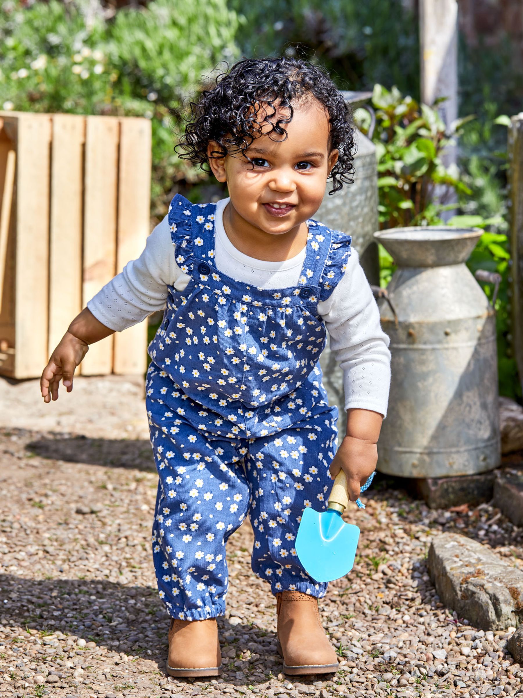 Indigo Blue Cord Dungarees & Top Set | JoJo Maman Bébé