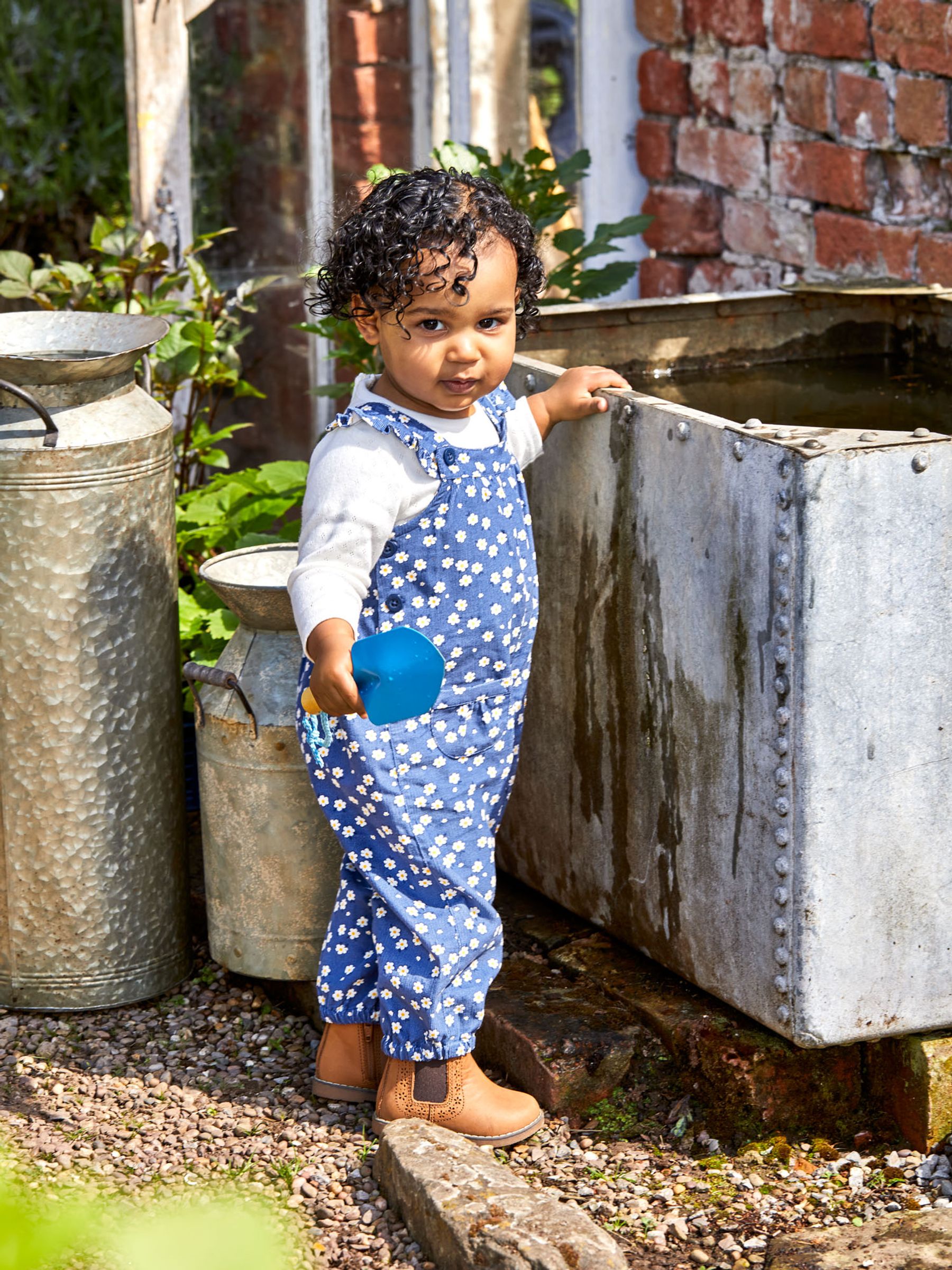 Indigo Blue Cord Dungarees & Top Set | JoJo Maman Bébé