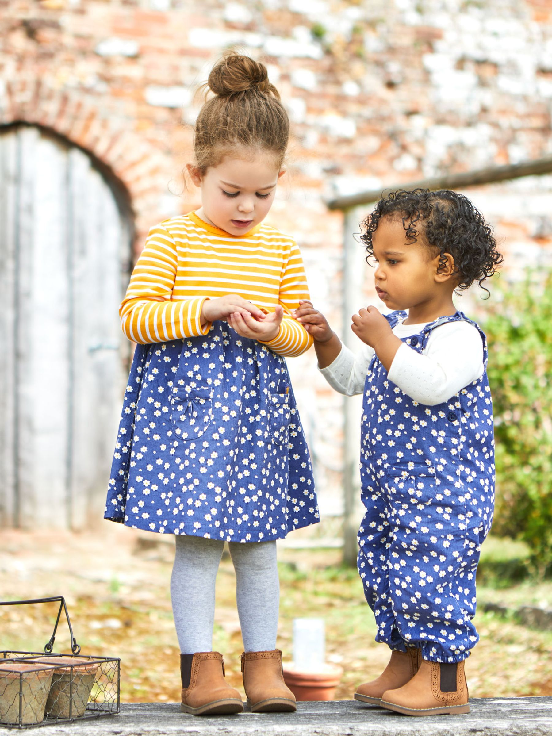 Indigo Blue Cord Dungarees & Top Set - Image 4 of 8
