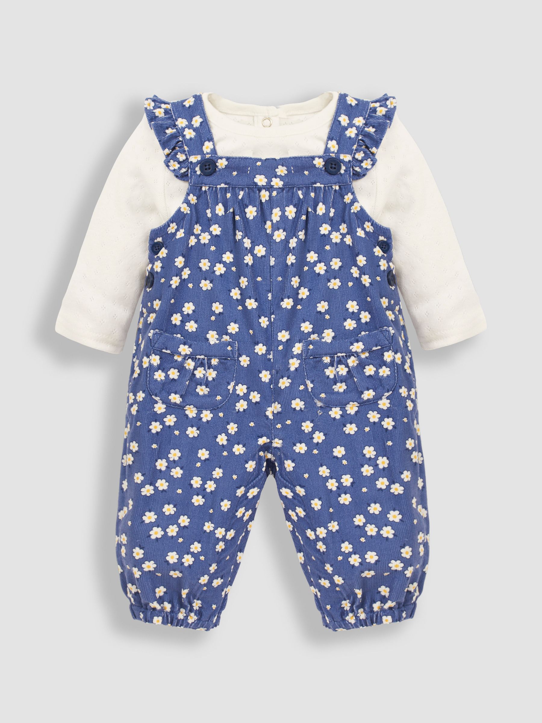 Indigo Blue Cord Dungarees & Top Set | JoJo Maman Bébé