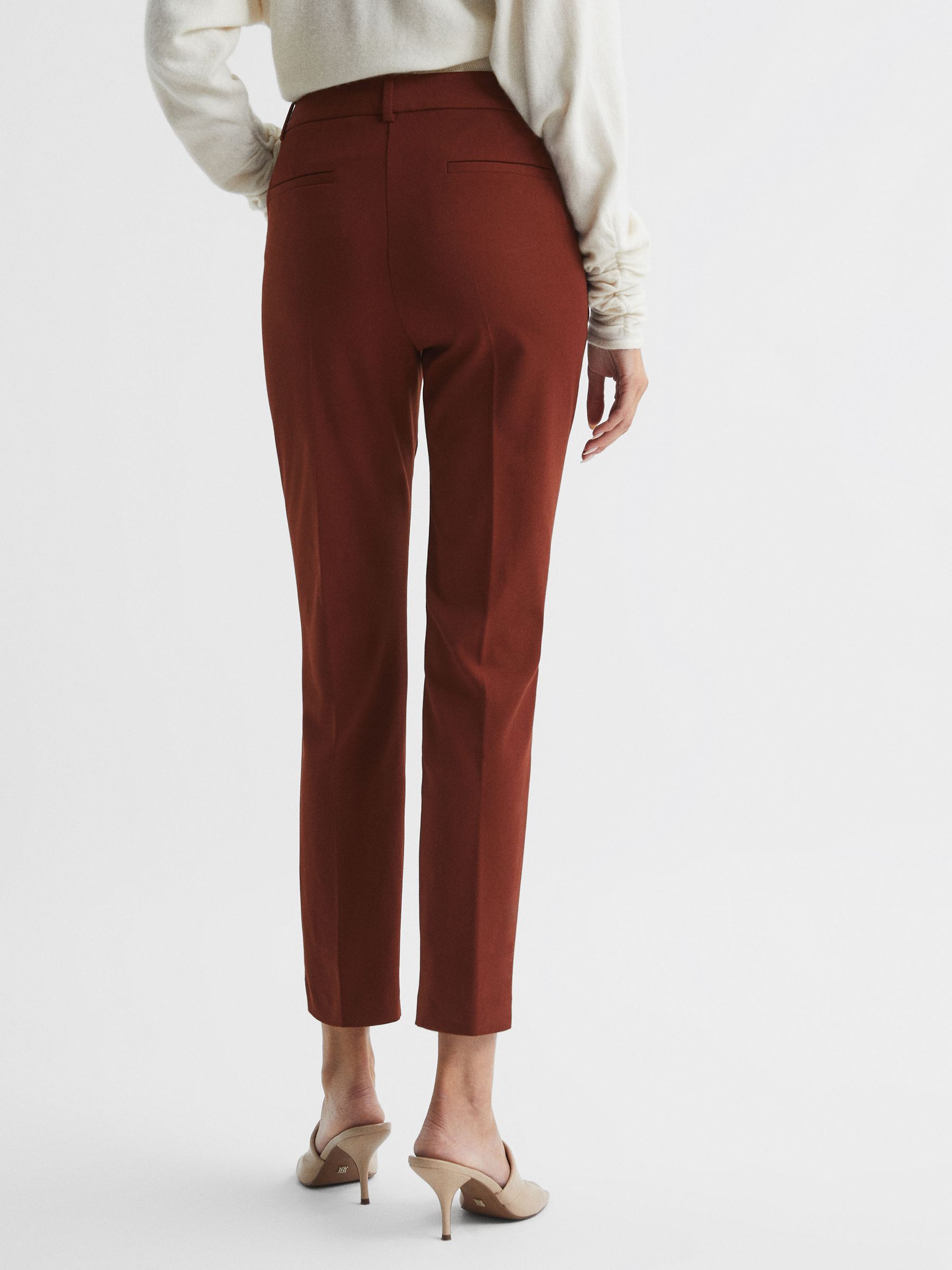 Slim Fit Tailored Trousers in Red - Image 5 of 6