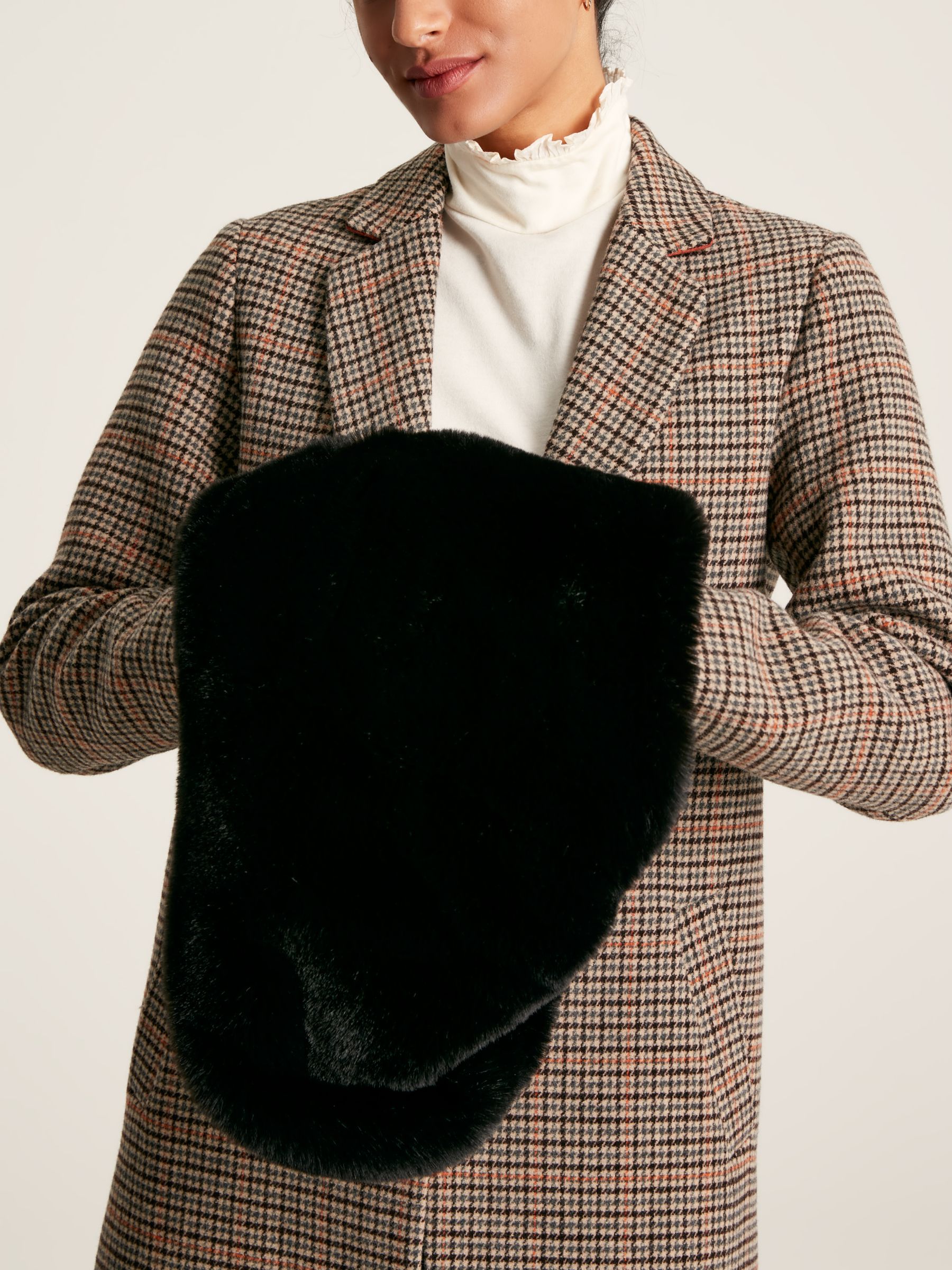 Nelle Black Faux Fur Snood Scarf - Image 2 of 4