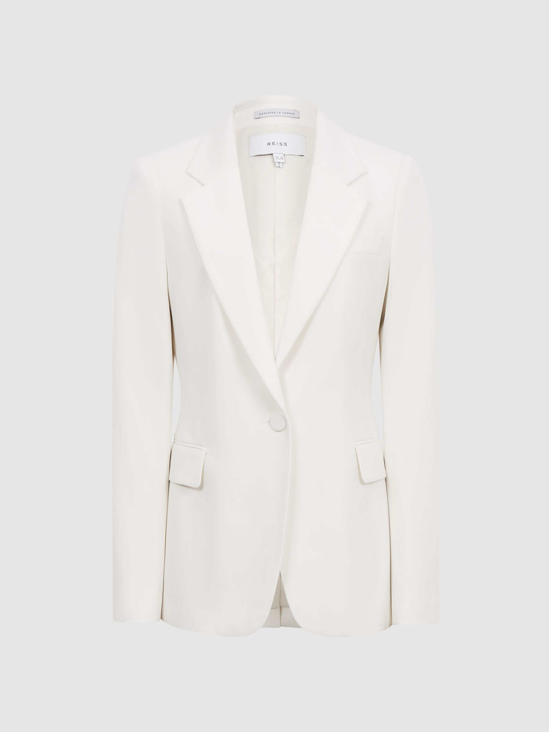 Tuxedo Blazer in White - Image 2 of 7 Tuxedo Blazer in White - Image 2 of 7