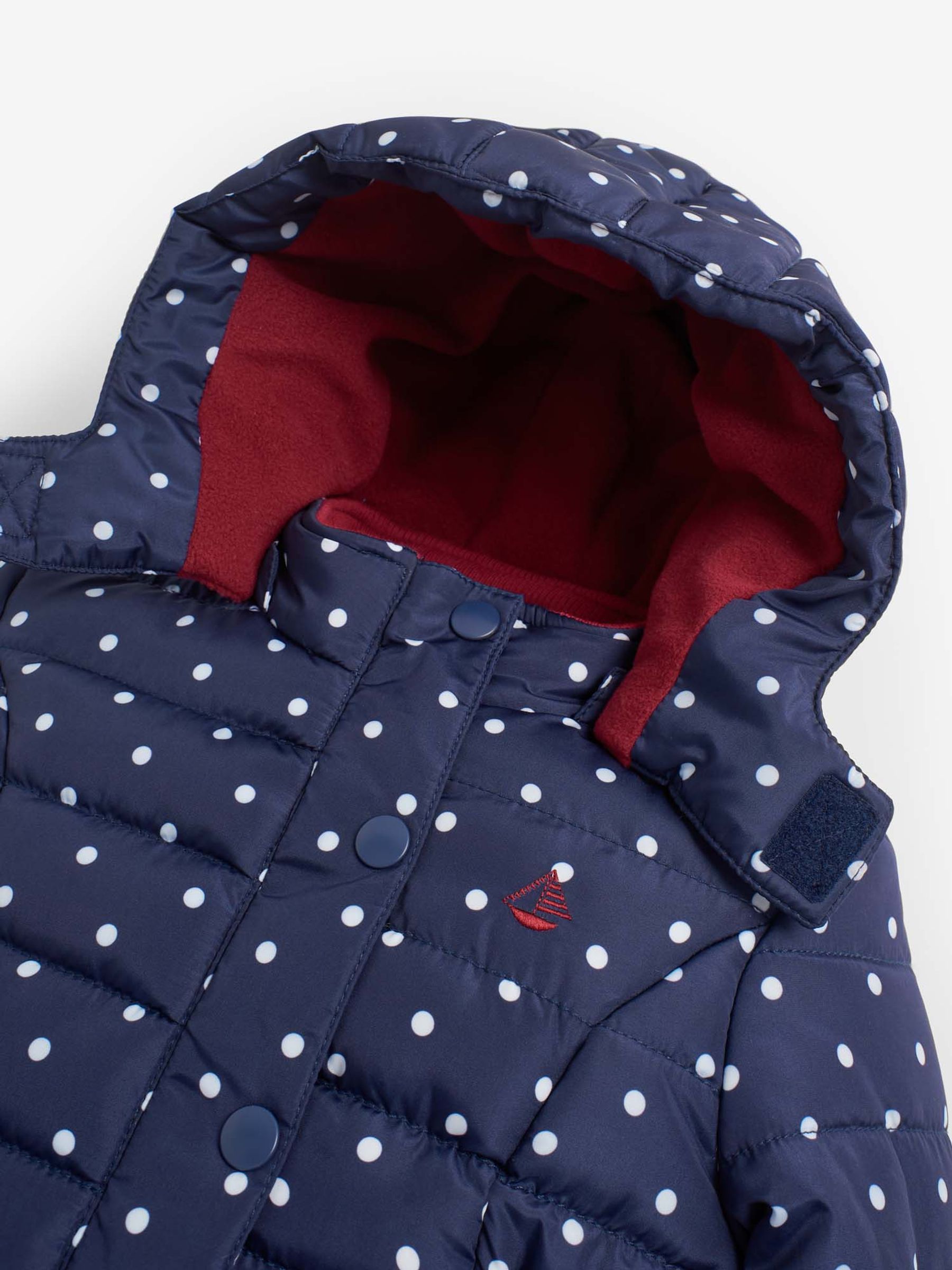 Puffer Jacket in Navy White Dot - Image 4 of 7