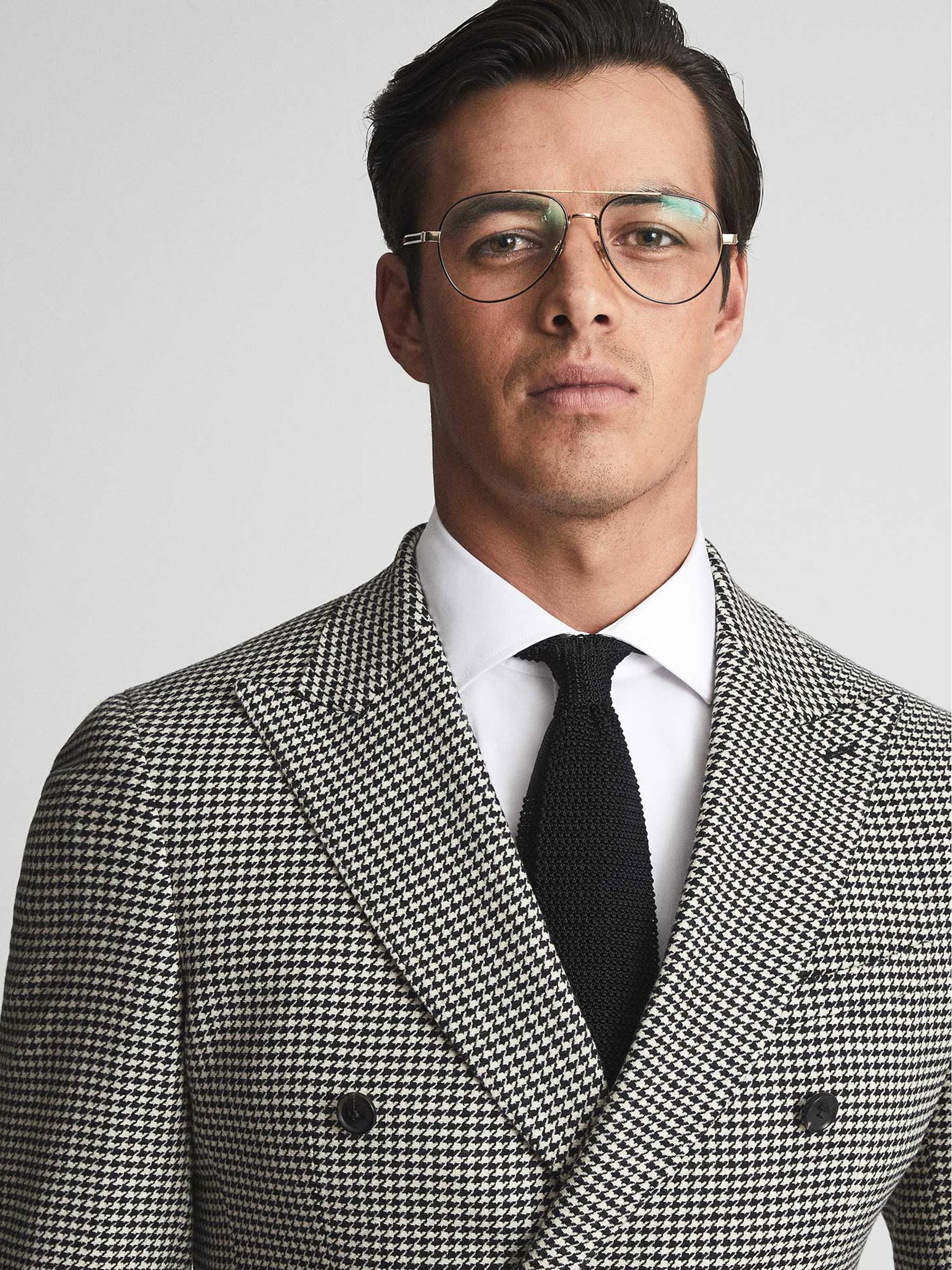 Knitted Silk Tie in Black - Image 2 of 4