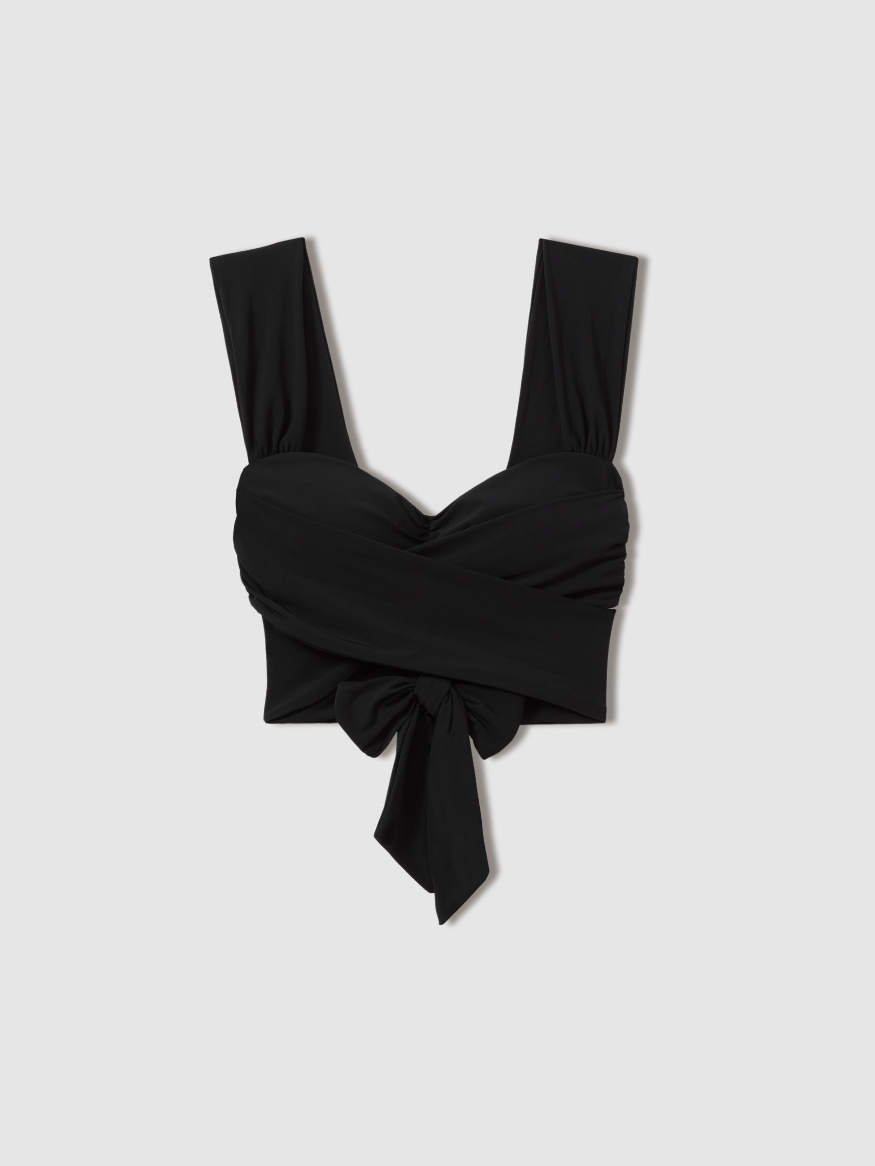 Wrap Design Bikini Top in Black - Image 2 of 7