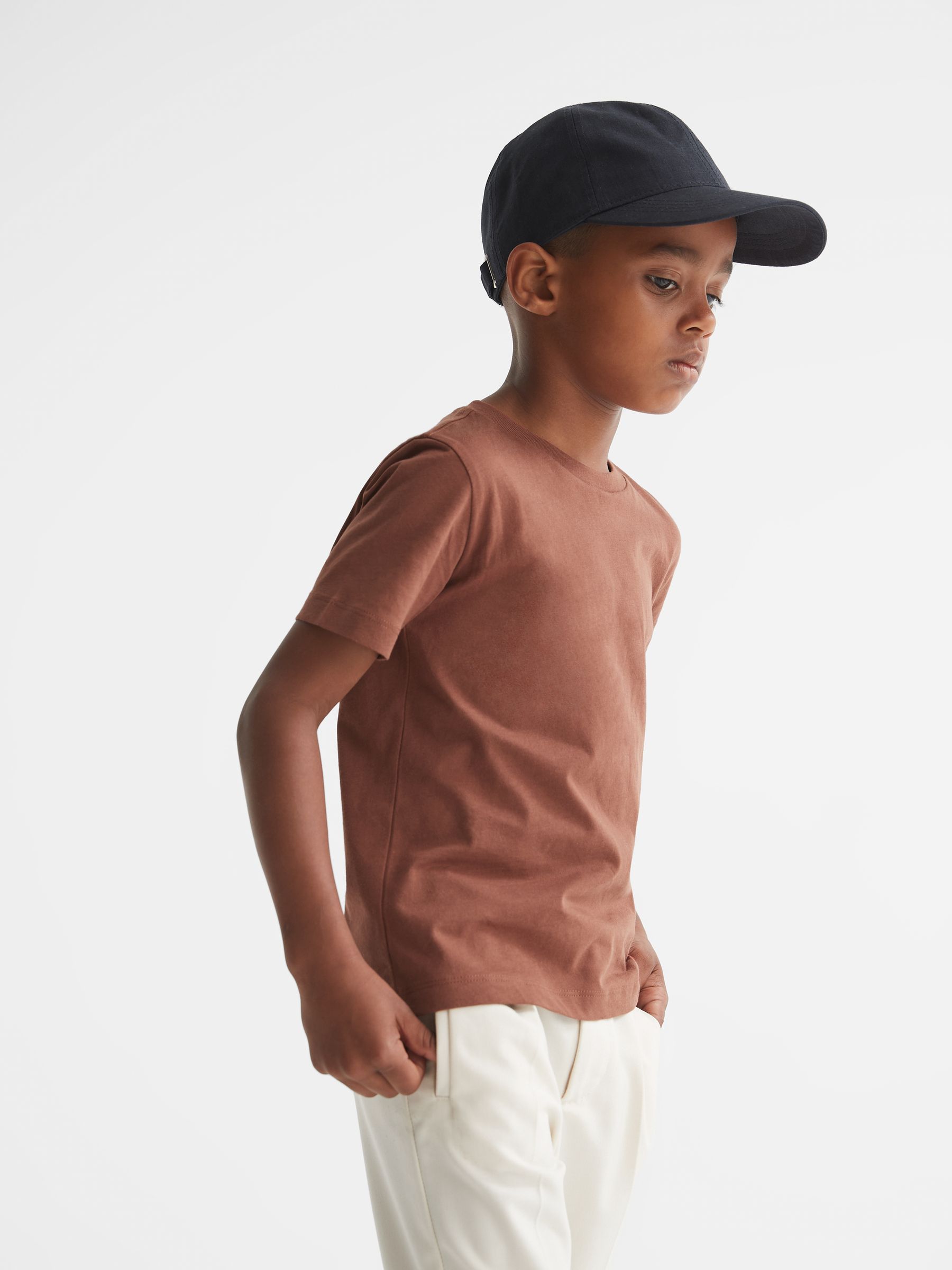 3-9 yrs Crew Neck T-Shirt in Sienna - Image 1 of 6