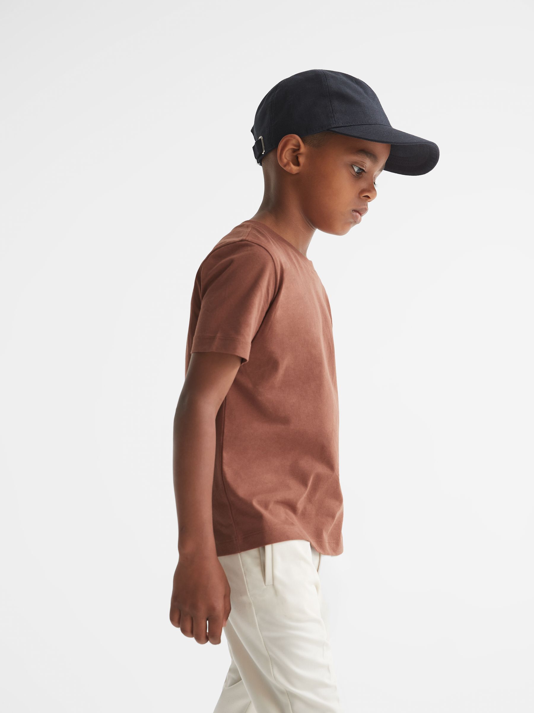 3-9 yrs Crew Neck T-Shirt in Sienna - Image 3 of 6