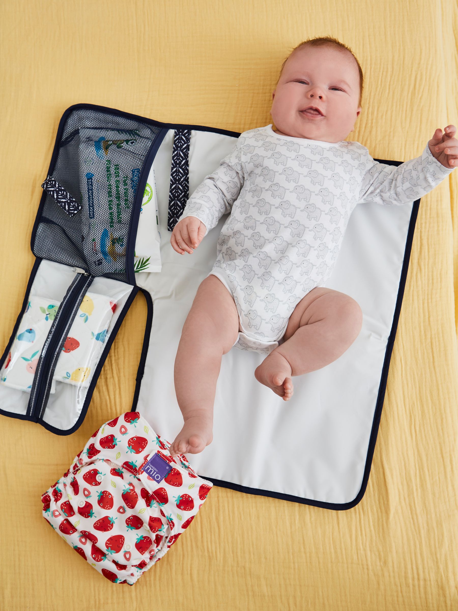 Batik Print Travel Changing Mat in Blue - Image 3 of 3