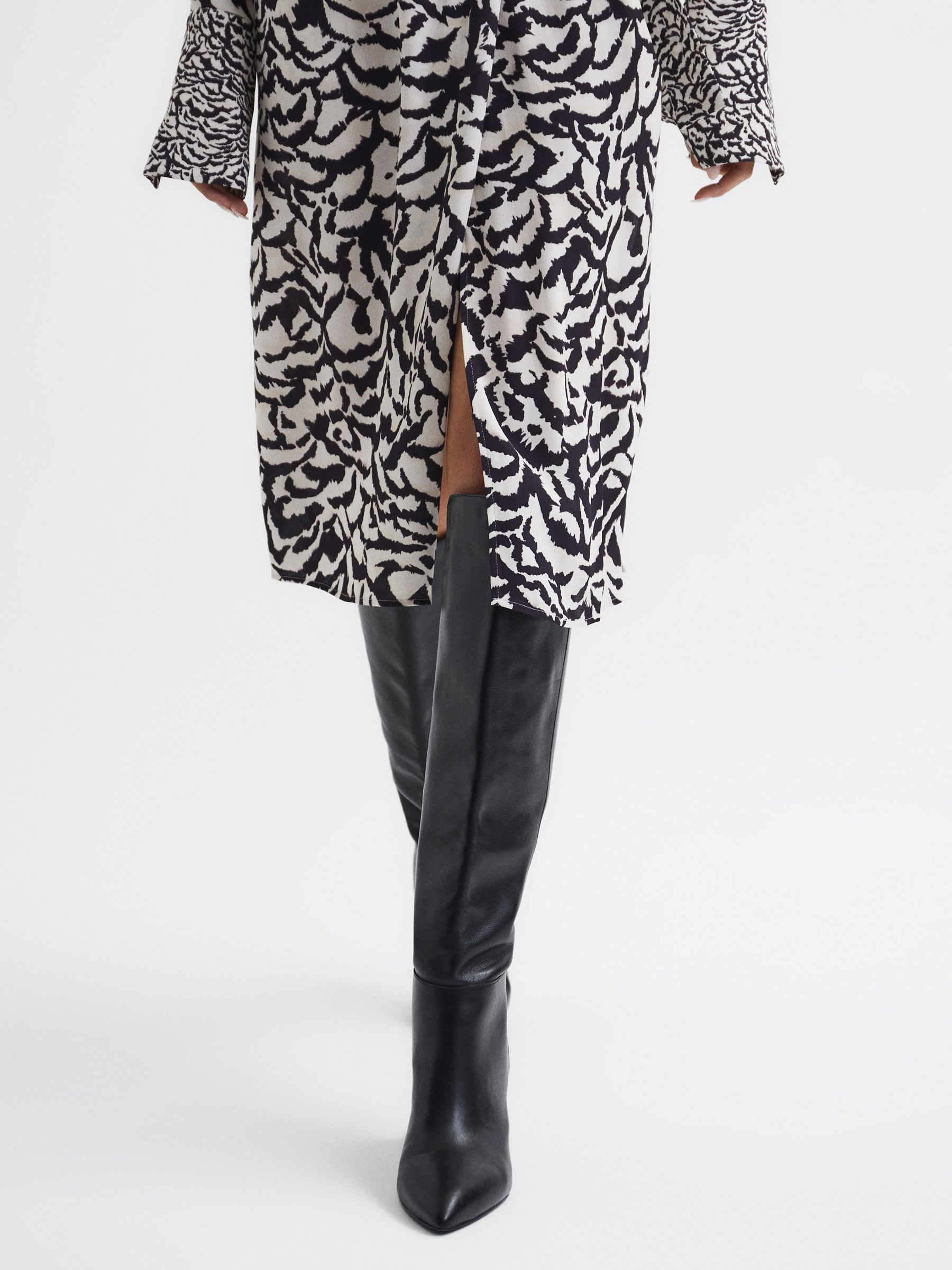 Pull On Knee High Boots in Black - Image 3 of 5