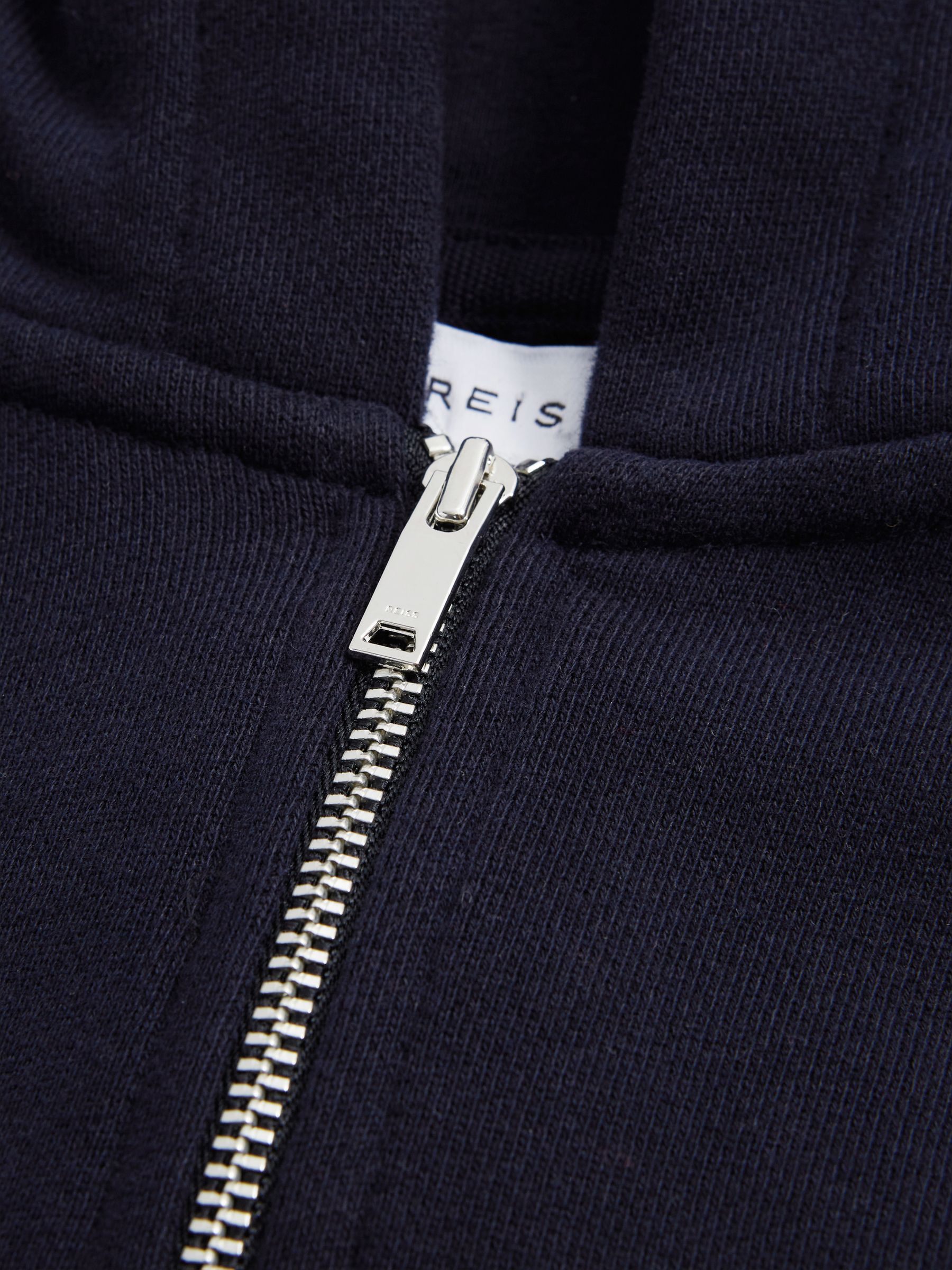 Junior Metallic Trim Hoodie in Navy - Image 6 of 8