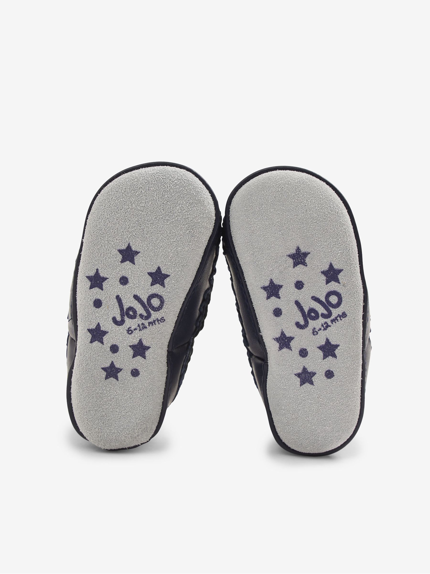 Navy Blue Ecru Cream Stripe Moccasin Slipper Socks - Image 2 of 2