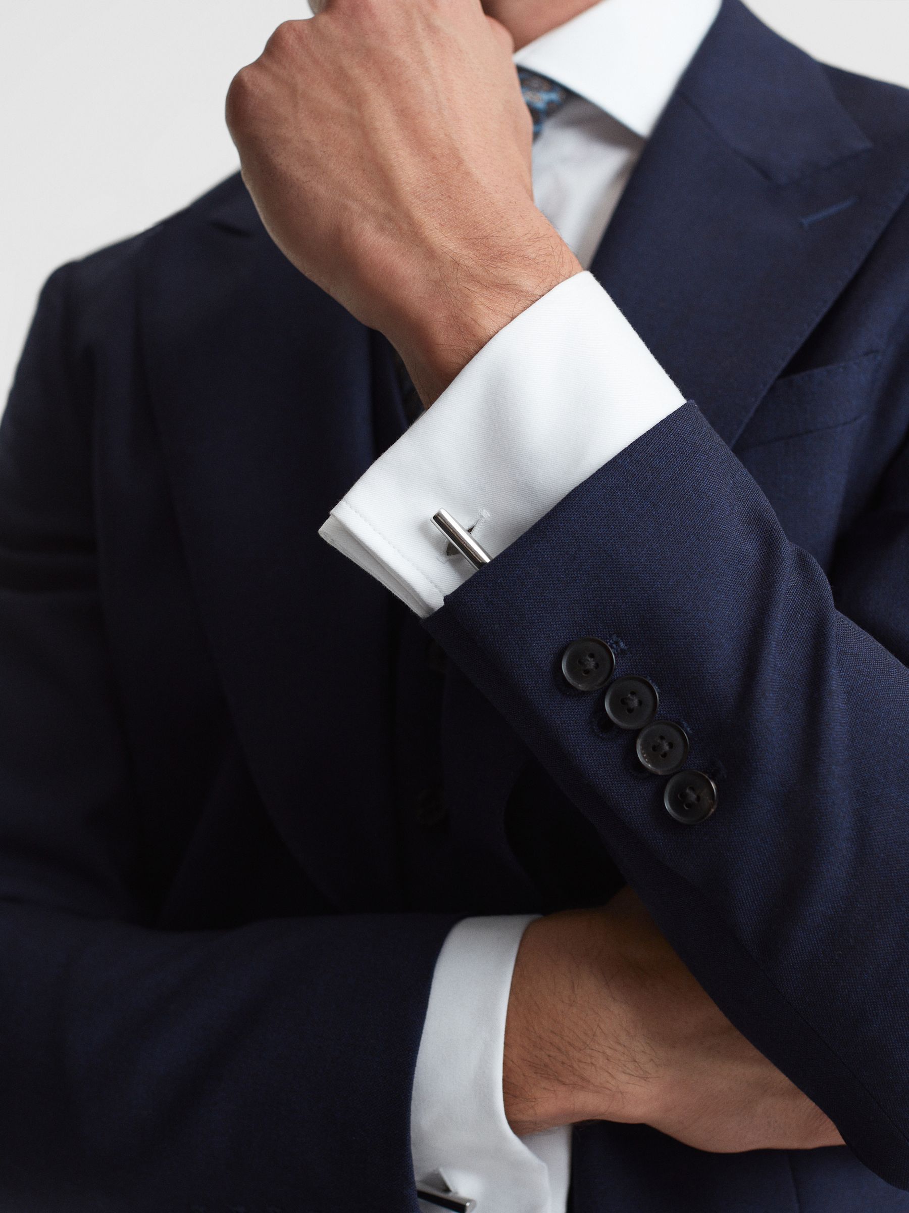 Bar Cufflinks in Silver - Image 2 of 5
