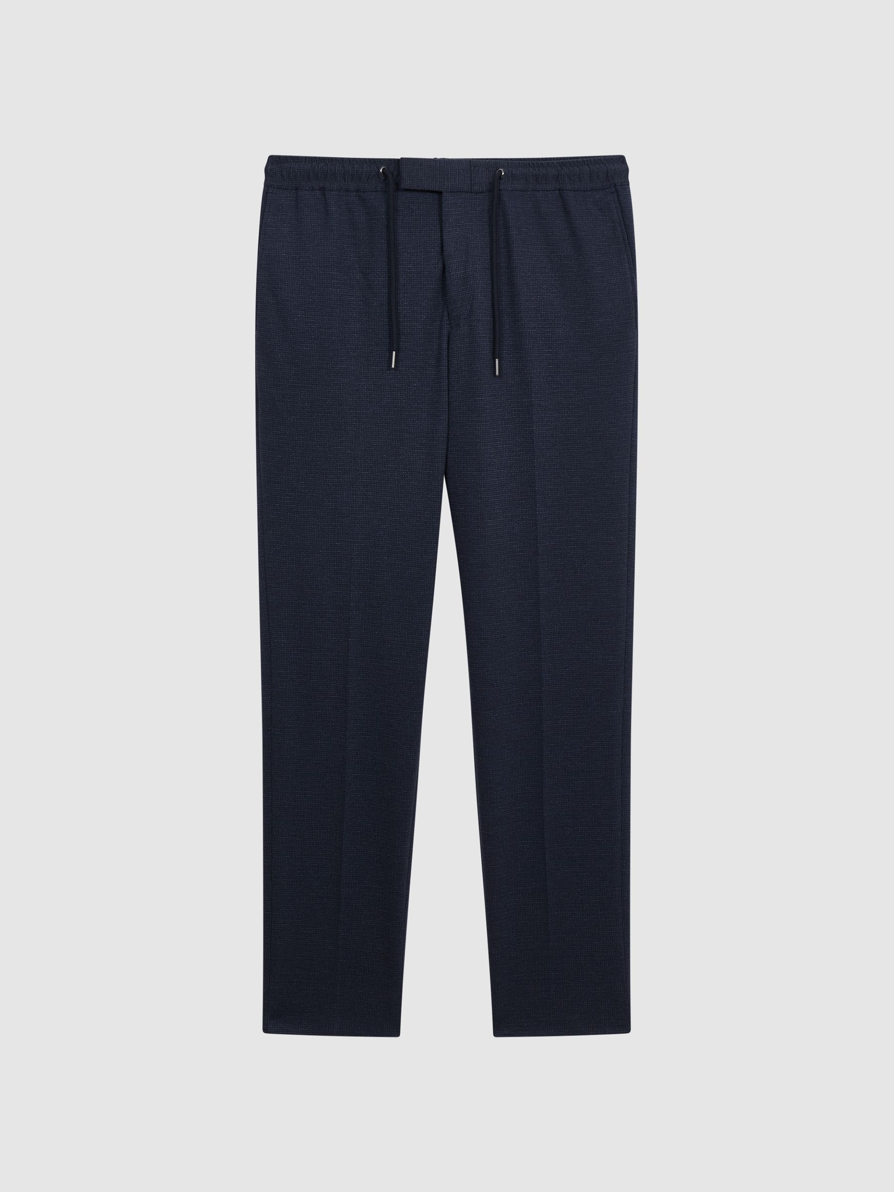 Sob Navy Jersey Mixer Slim Fit Trousers - Image 2 of 5