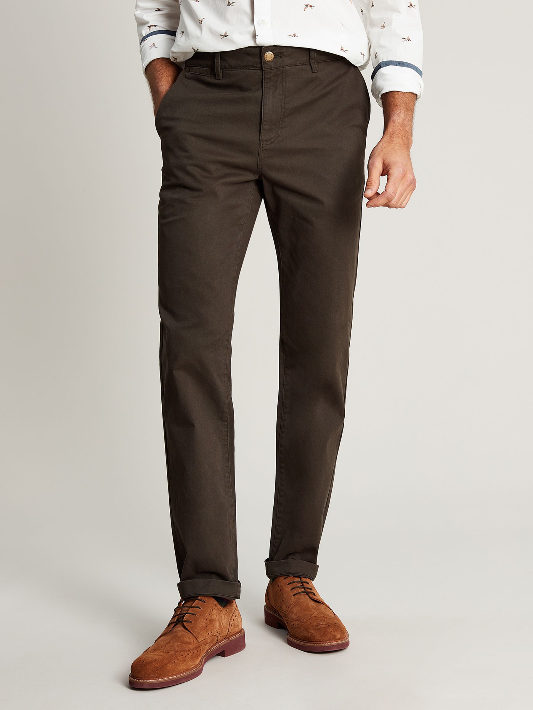 Stamford Khaki Green Slim Fit Chinos - Image 1 of 6