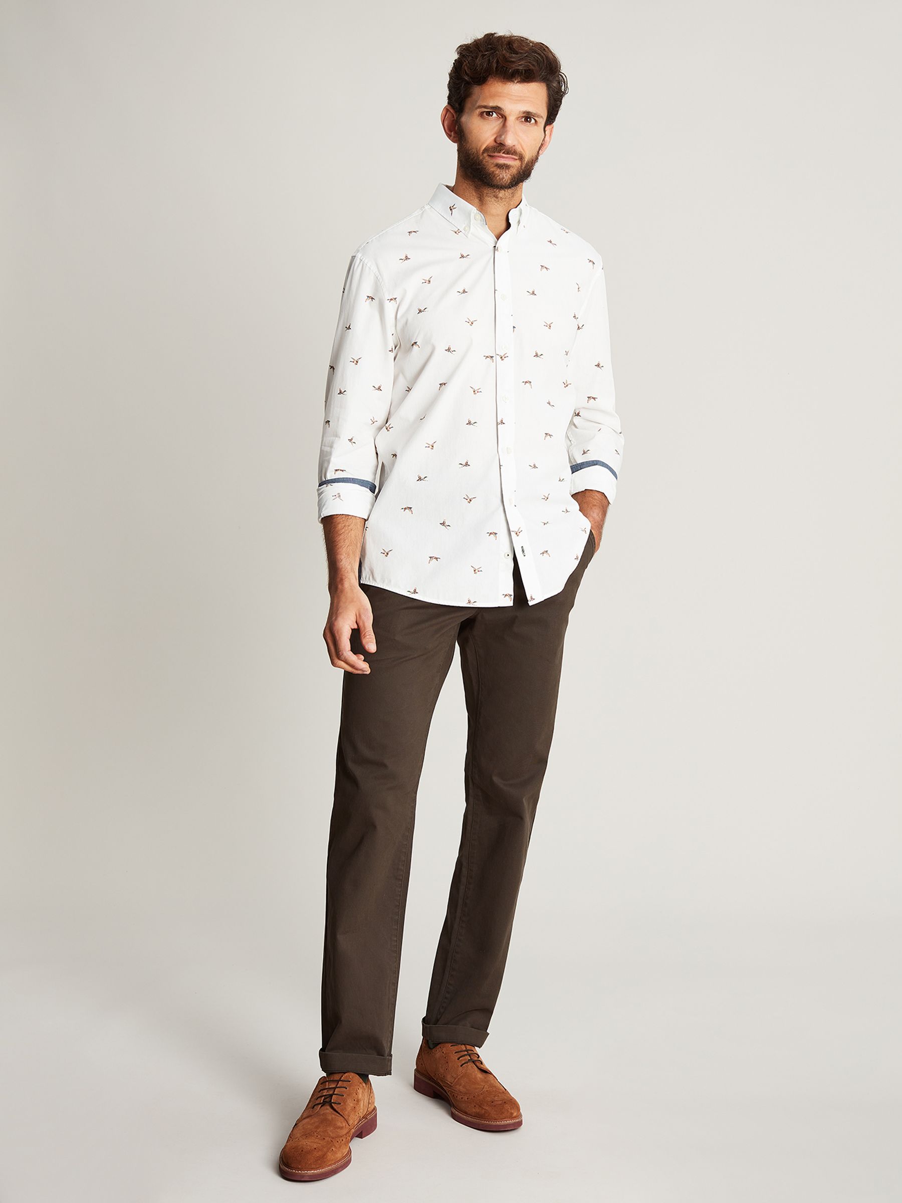 Stamford Khaki Green Slim Fit Chinos - Image 3 of 6
