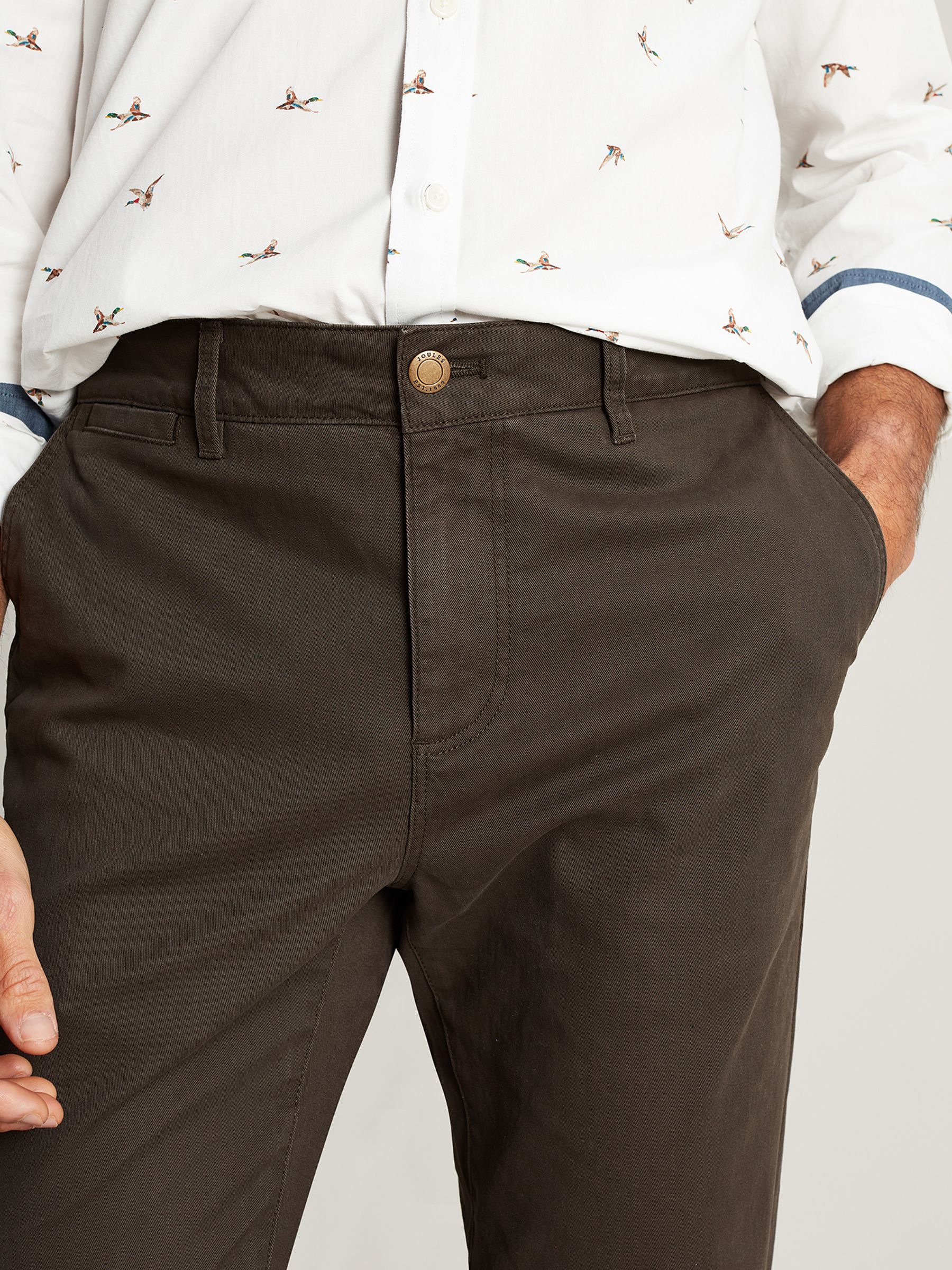 Stamford Khaki Green Slim Fit Chinos - Image 4 of 6