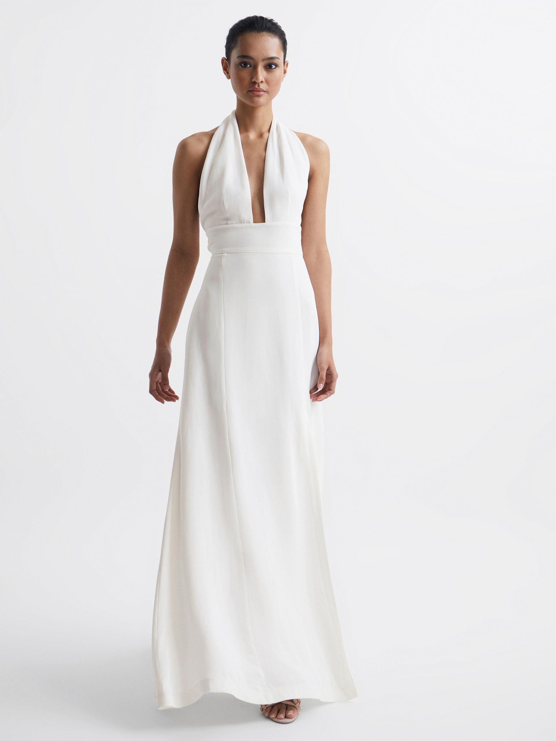 Maxi Dress With Cape in White - Image 7 of 8