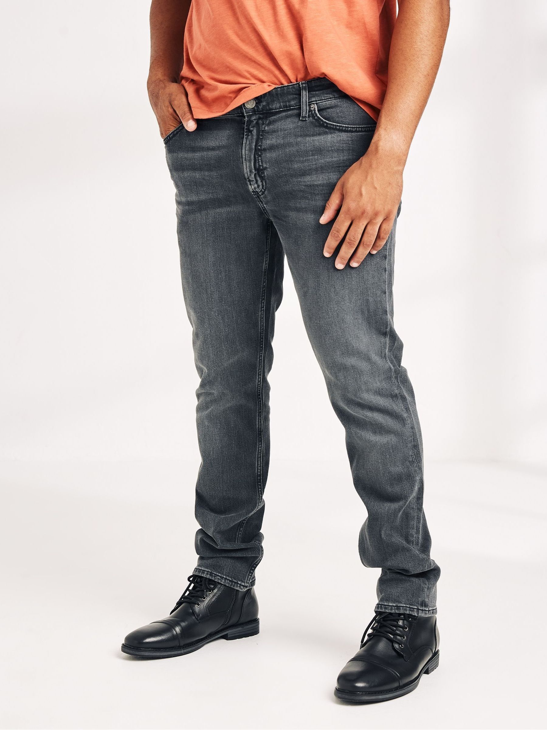 Grey Slim Wash Jeans - Image 1 of 4