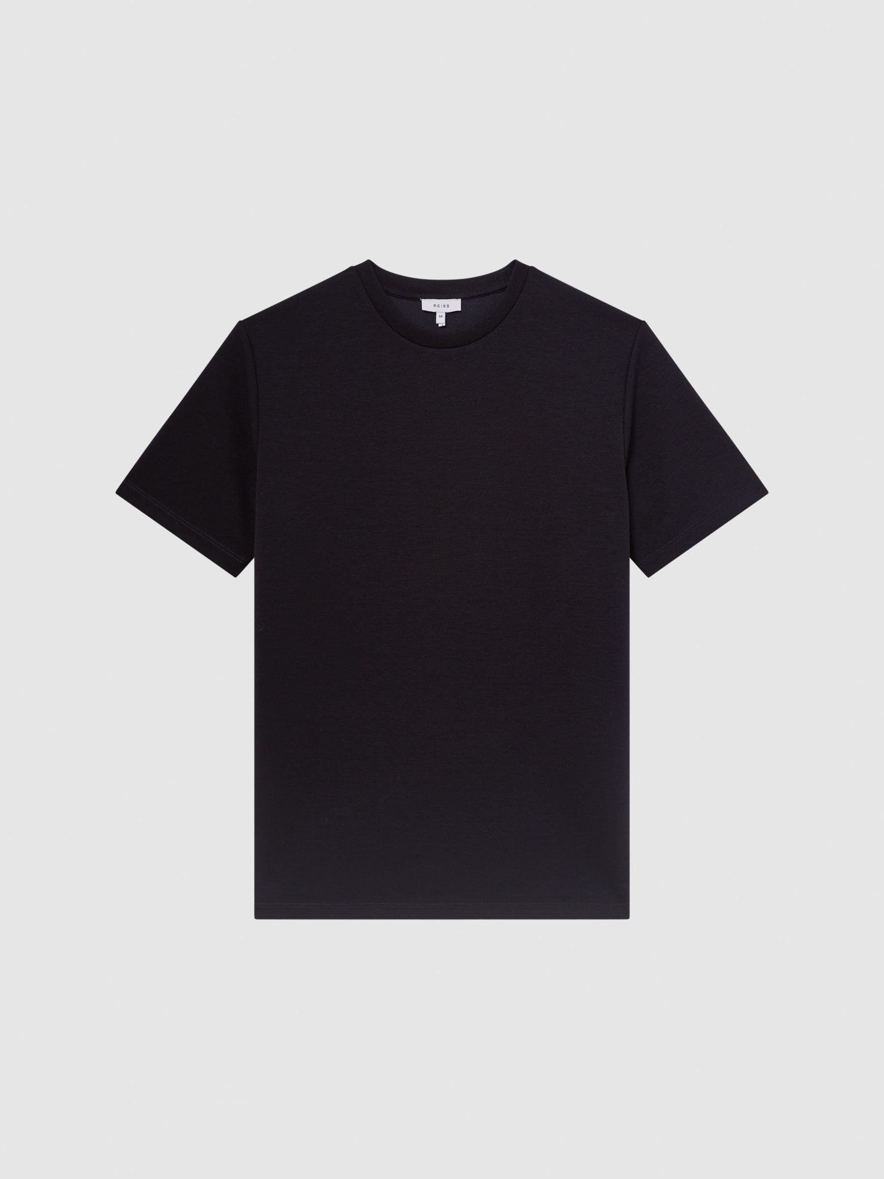 Interlock Jersey Crew Neck T-Shirt in Navy - Image 2 of 6