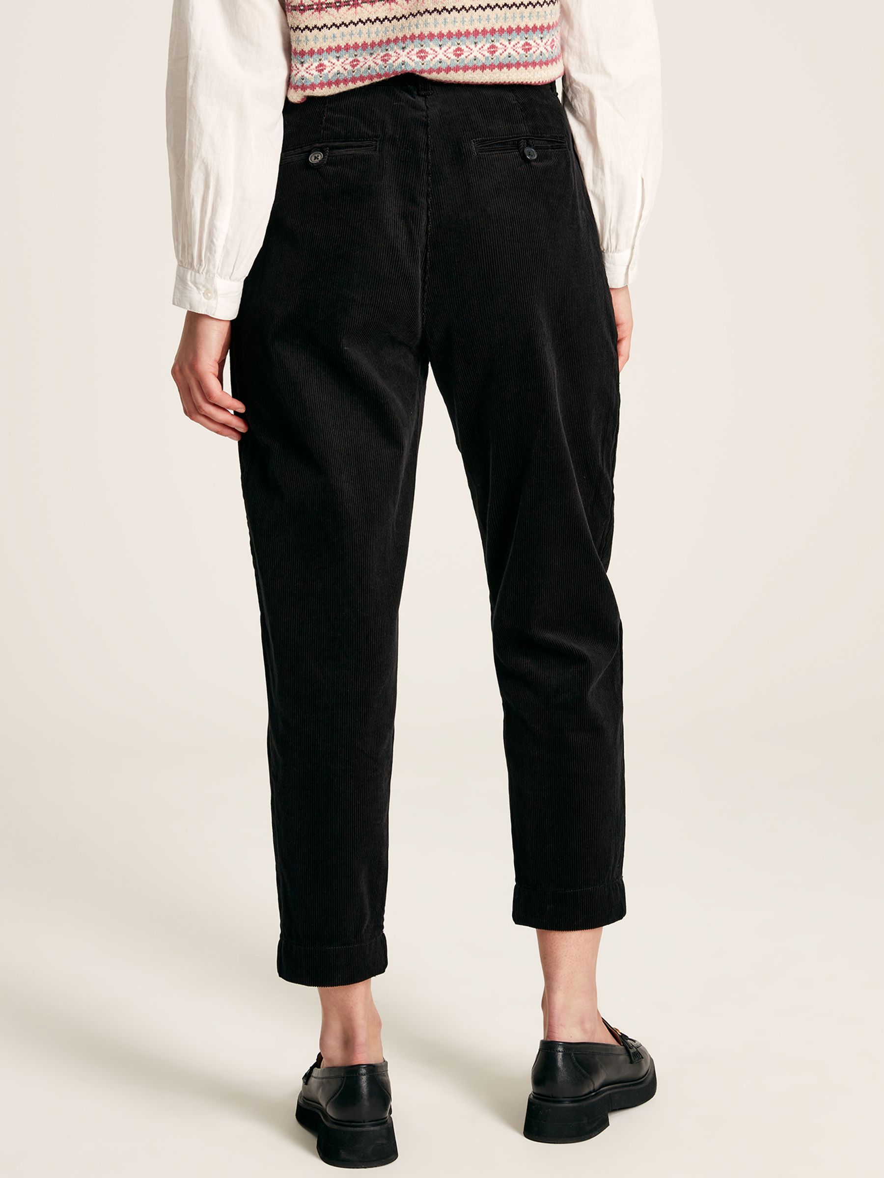 Calla Black Cord Tapered Leg Trousers - Image 2 of 6