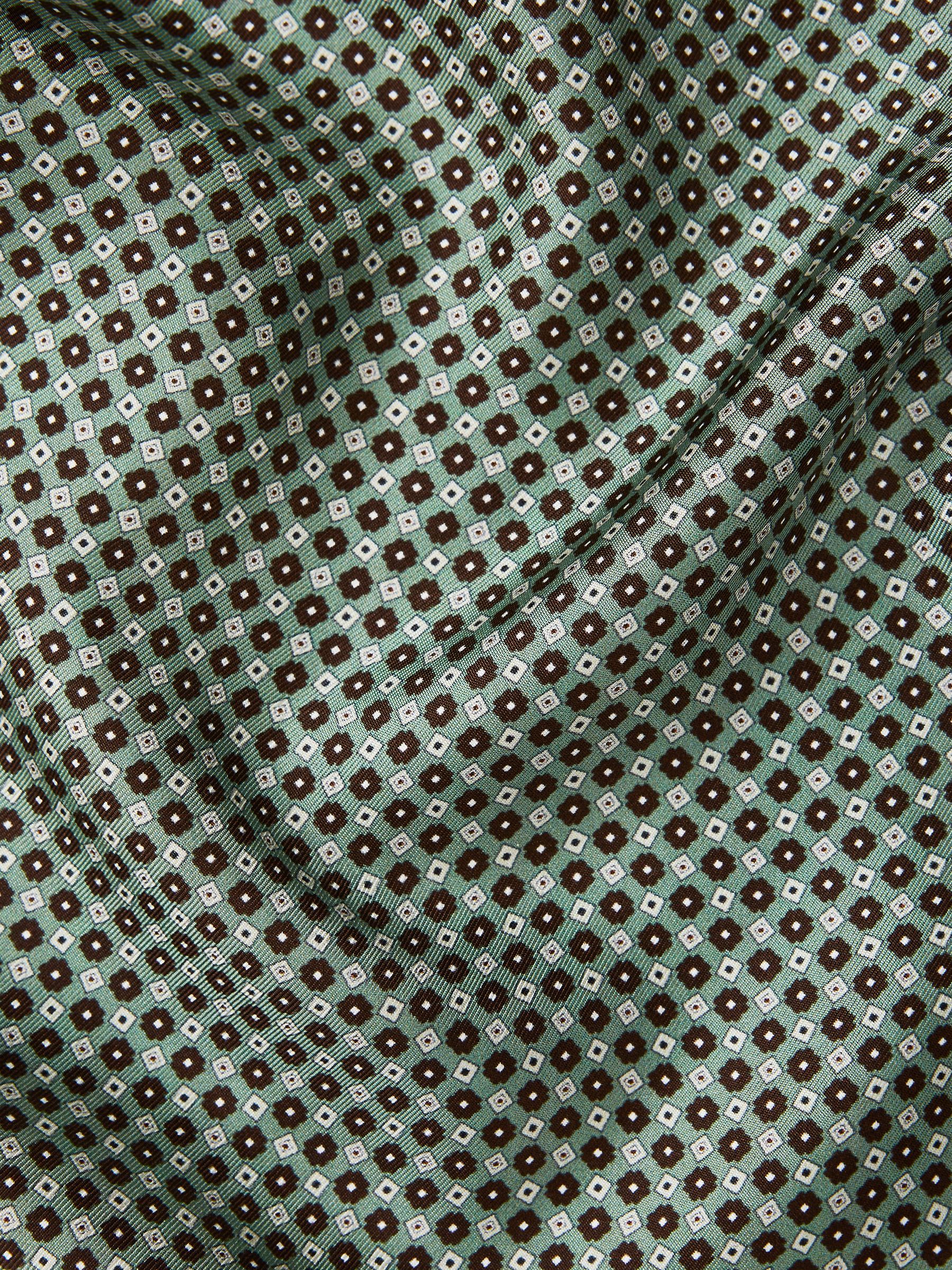 Silk Pocket Square in Light Green - Image 5 of 5