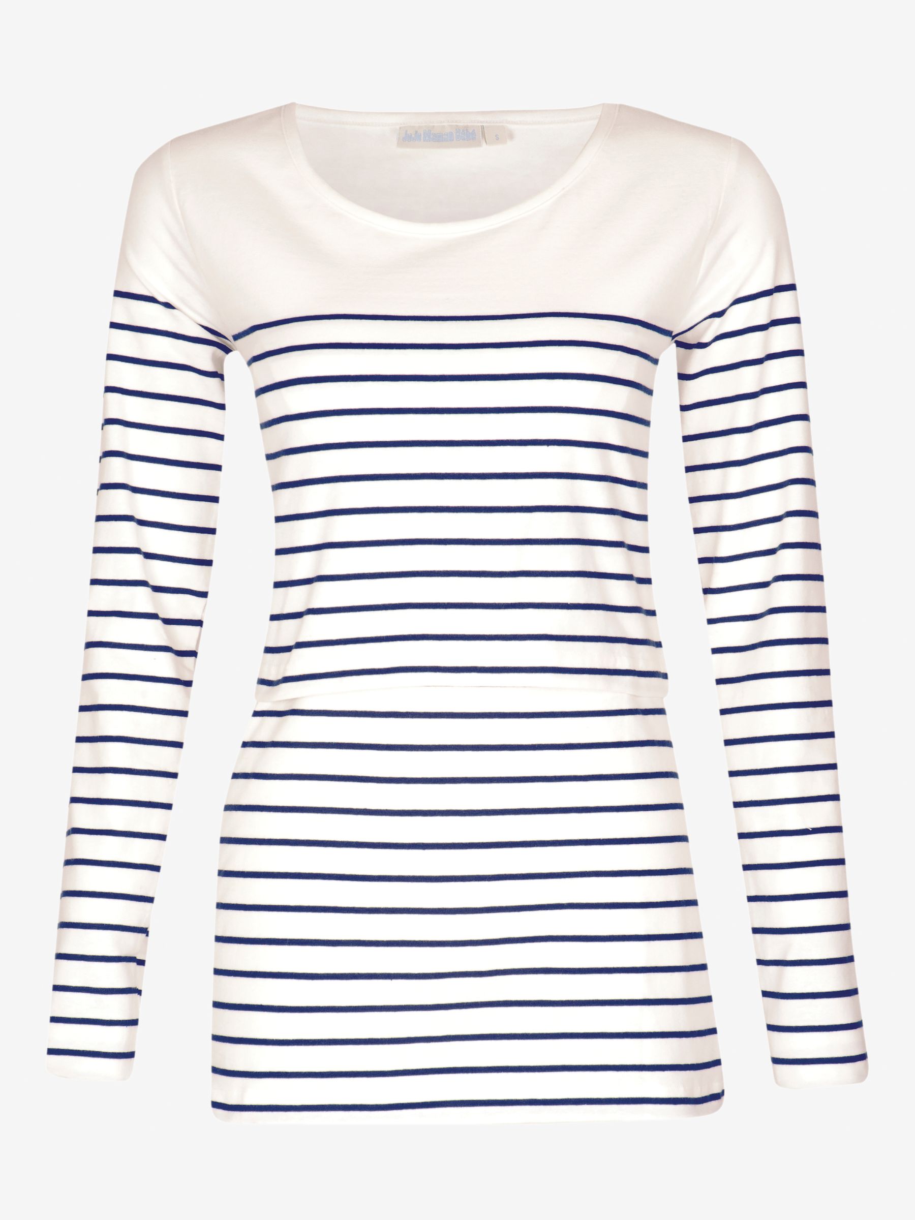 Ecru Cream Navy Stripe Breton Stripe Nursing Top - Image 5 of 5