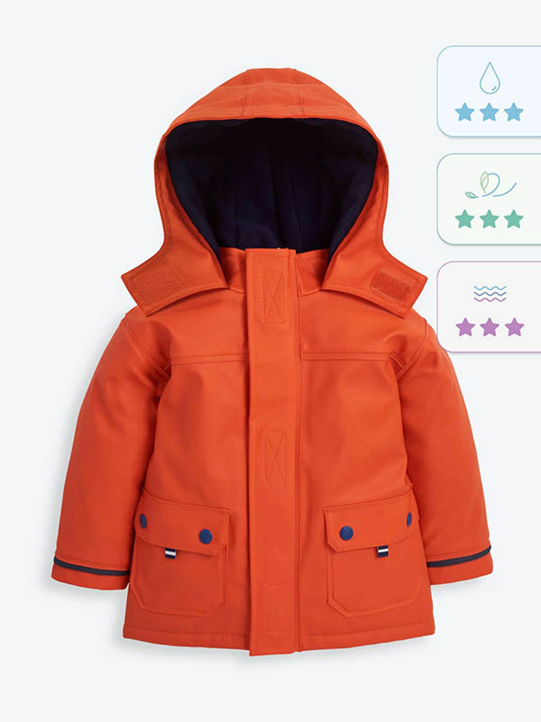 Cosy Fisherman's Jacket in Rust - Image 3 of 3