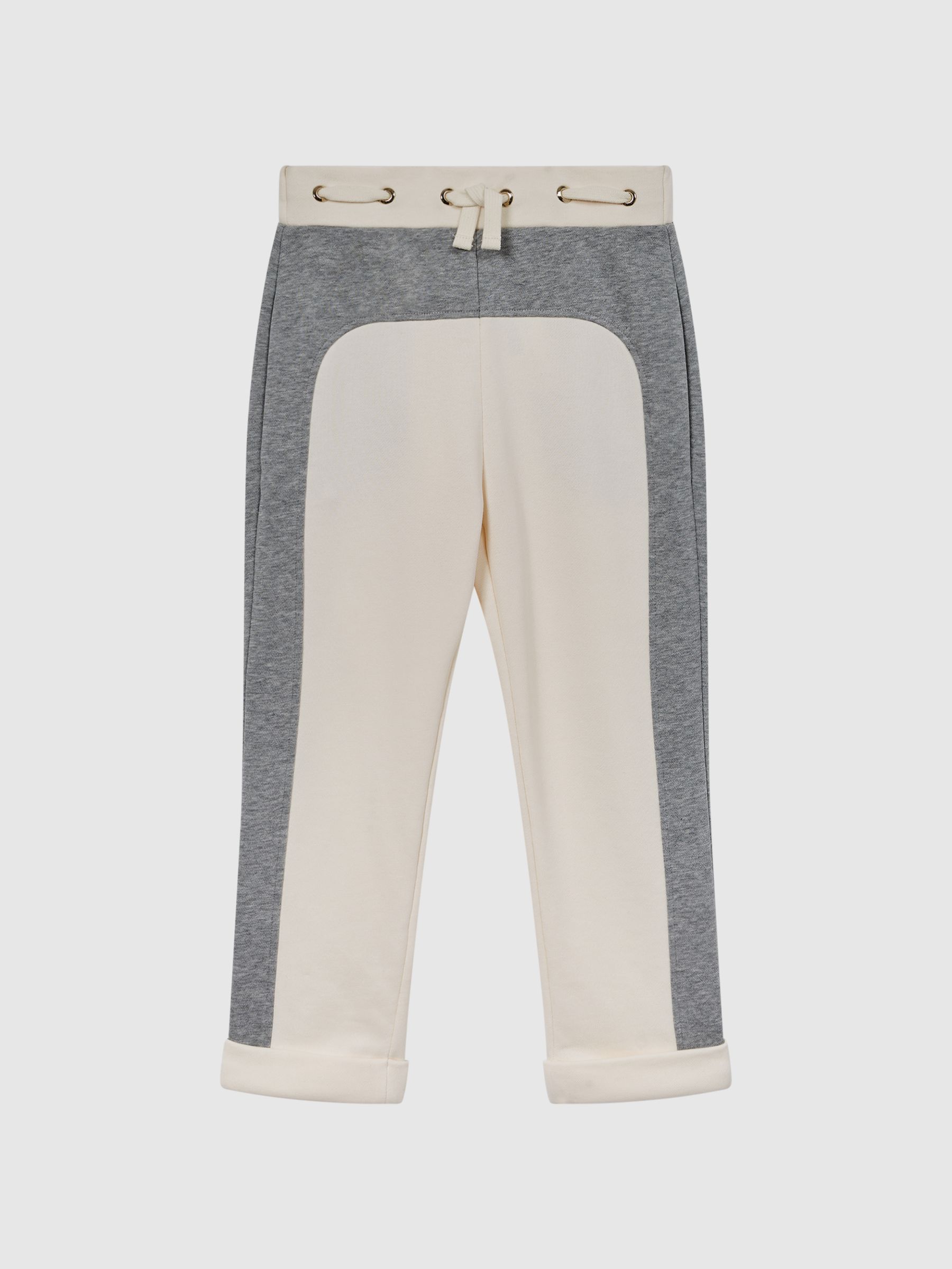 4-9 yrs Colourblock Joggers in Pale Pink/Grey Marl - Image 2 of 7 4-9 yrs Colourblock Joggers in Pale Pink/Grey Marl - Image 2 of 7