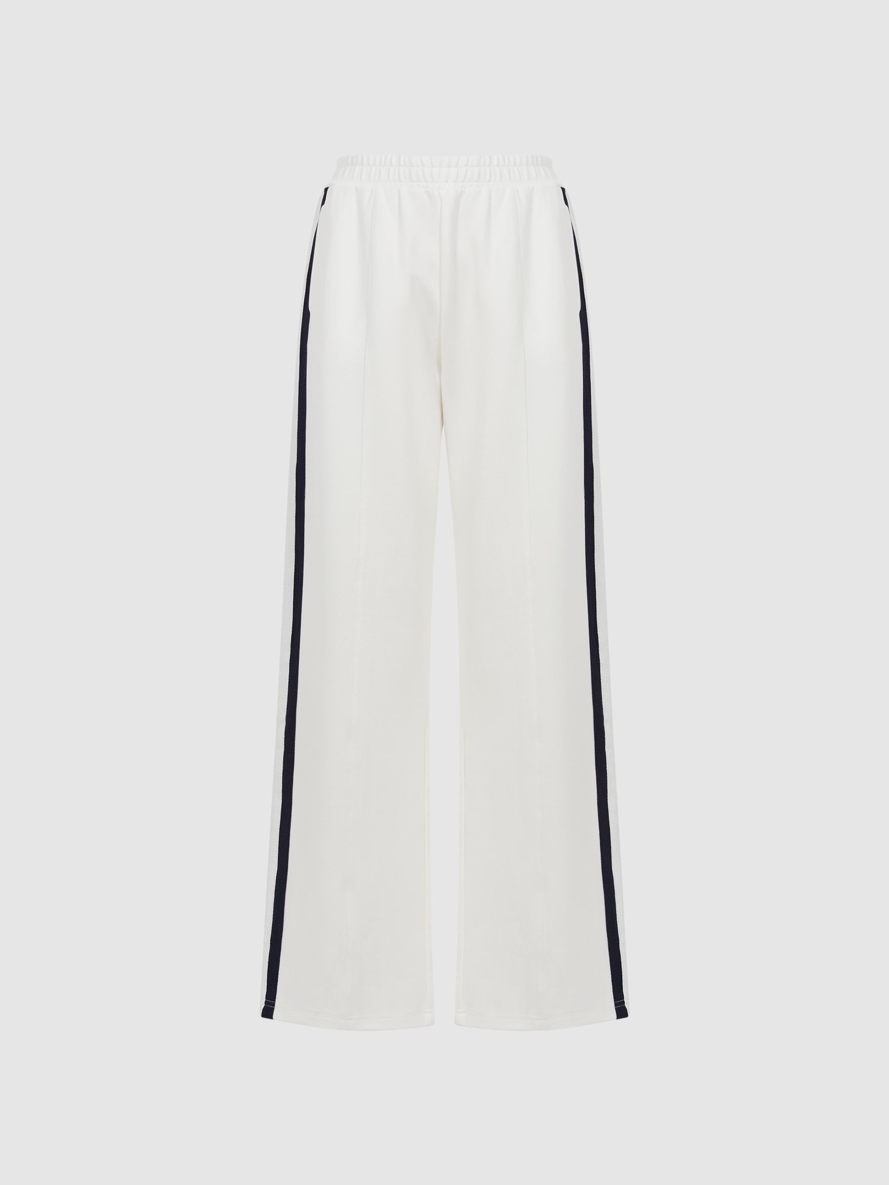 The Upside witte joggingbroek met zijstreep en wijde pijpen - Afbeelding 2 van 5