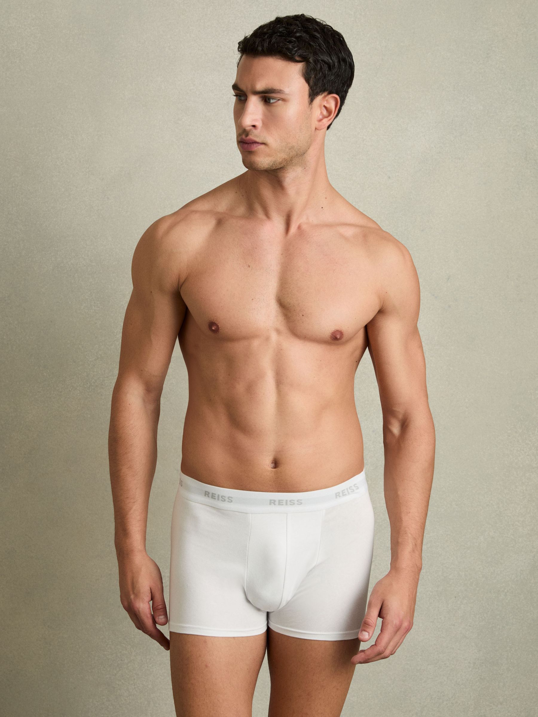Three Pack of Organic Cotton Blend Boxers in Multi - Image 3 of 10