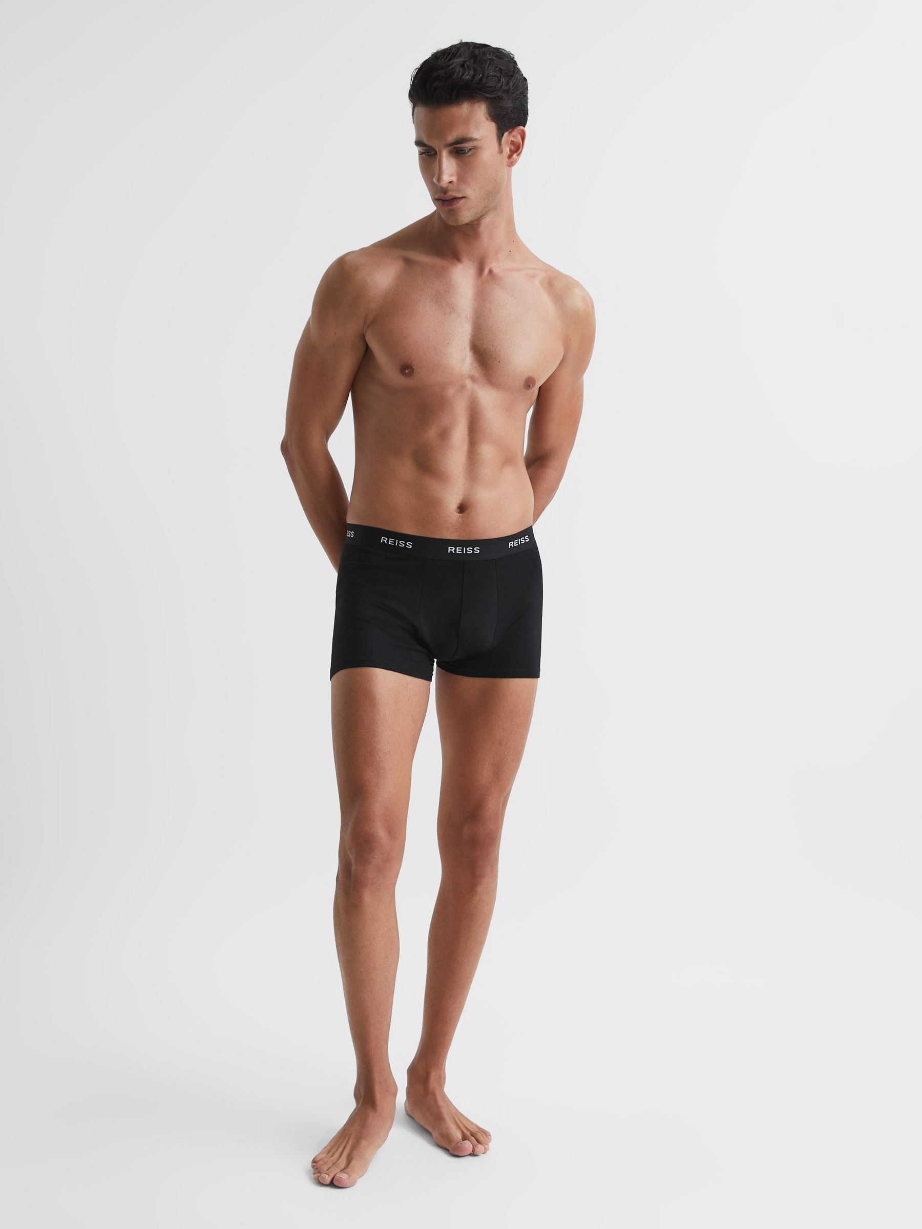 Three Pack of Organic Cotton Blend Boxers in Multi - Image 9 of 10